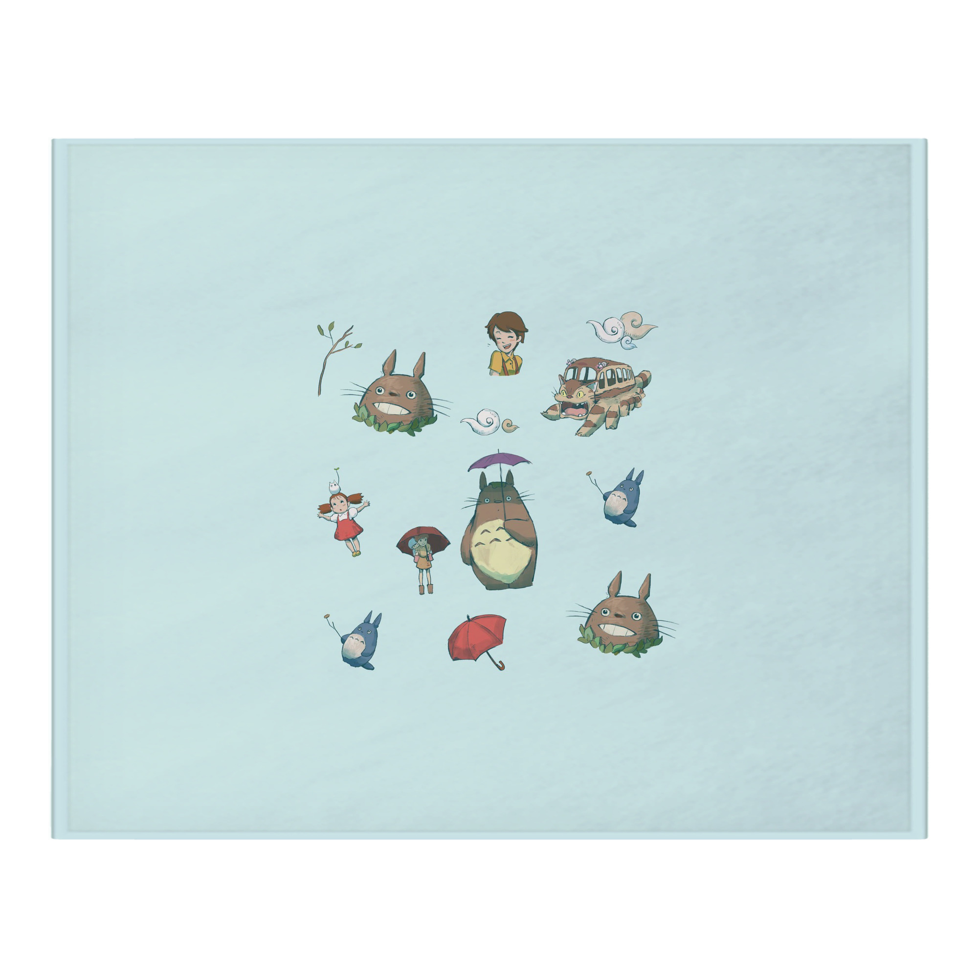 （画像用） となりのトトロ 草壁メイ 草壁サツキ My Neighbor Totoro Satsuki Kusakabe Mei Kusakabe フランネルブランケット・多サイズ対応（横型）
