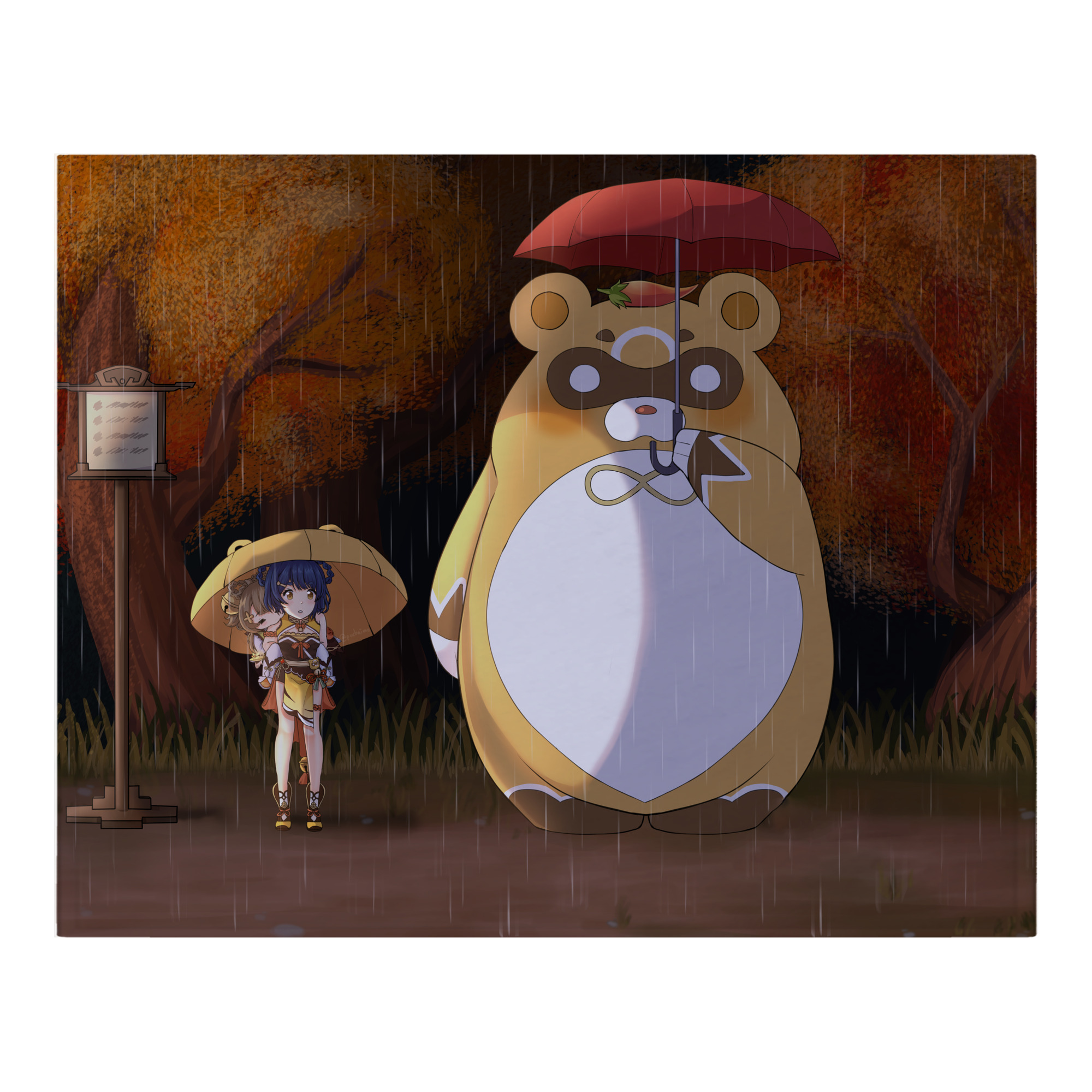 （画像用） となりのトトロ 草壁メイ 草壁サツキ My Neighbor Totoro Satsuki Kusakabe Mei Kusakabe フランネルブランケット・多サイズ対応（横型）