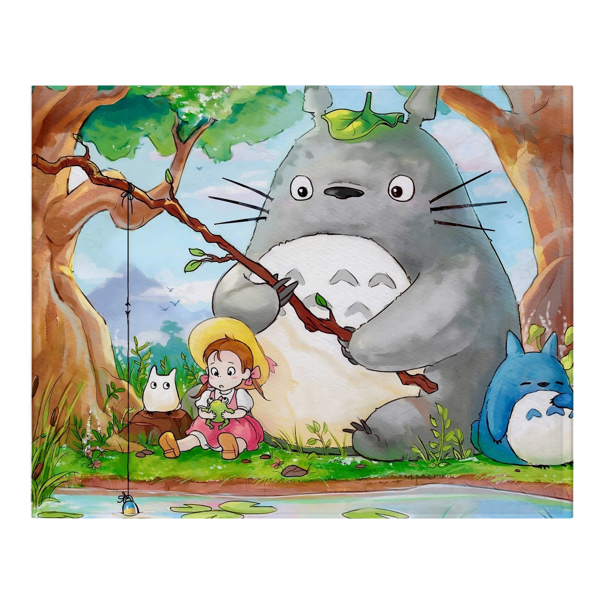 （画像用） となりのトトロ 草壁メイ 草壁サツキ My Neighbor Totoro Satsuki Kusakabe Mei Kusakabe フランネルブランケット・多サイズ対応（横型）
