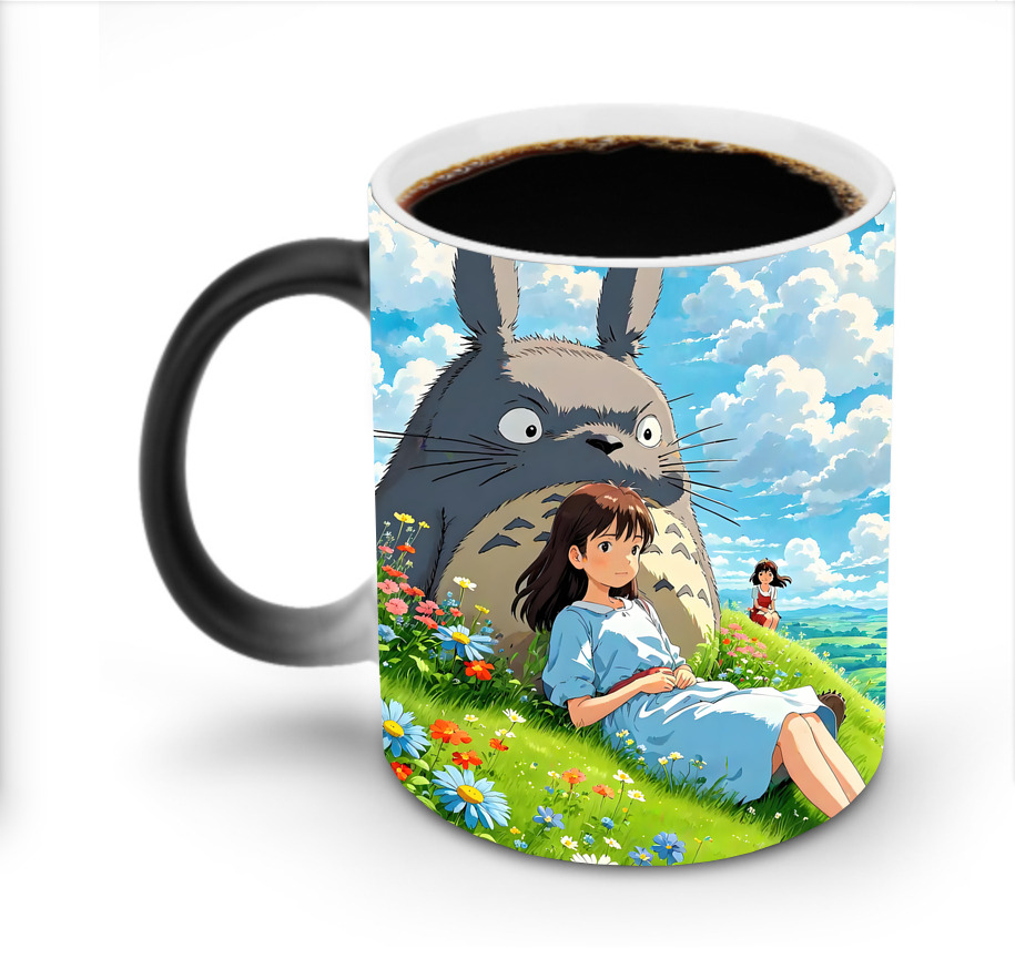 （画像用） となりのトトロ 草壁メイ 草壁サツキ My Neighbor Totoro Satsuki Kusakabe Mei Kusakabe 温度変色マグカップ
