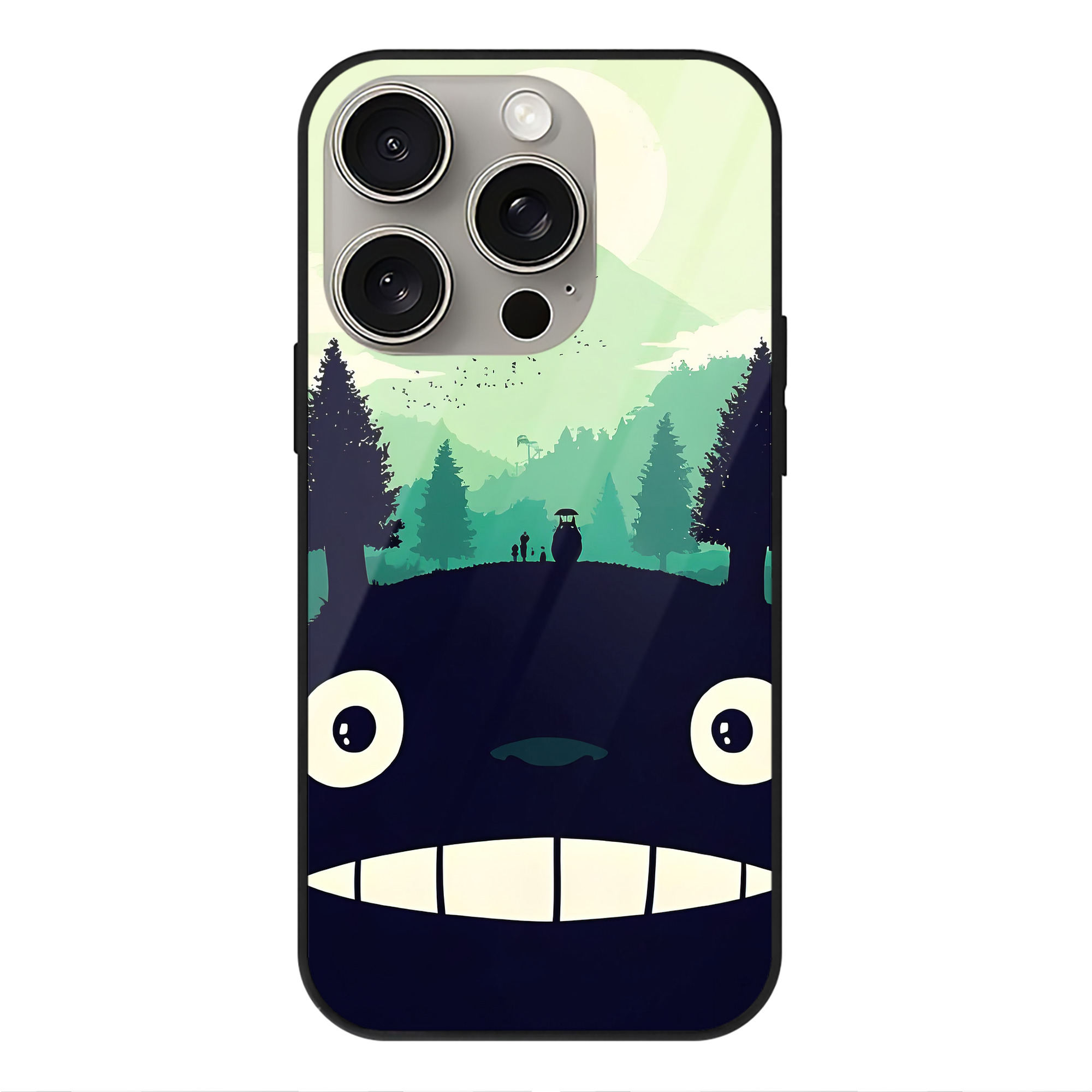 となりのトトロ 草壁メイ 草壁サツキ My Neighbor Totoro Satsuki Kusakabe Mei Kusakabe 【iPhone15Pro対応】スマホケース 耐衝撃＆黄変防止 背面ガラス