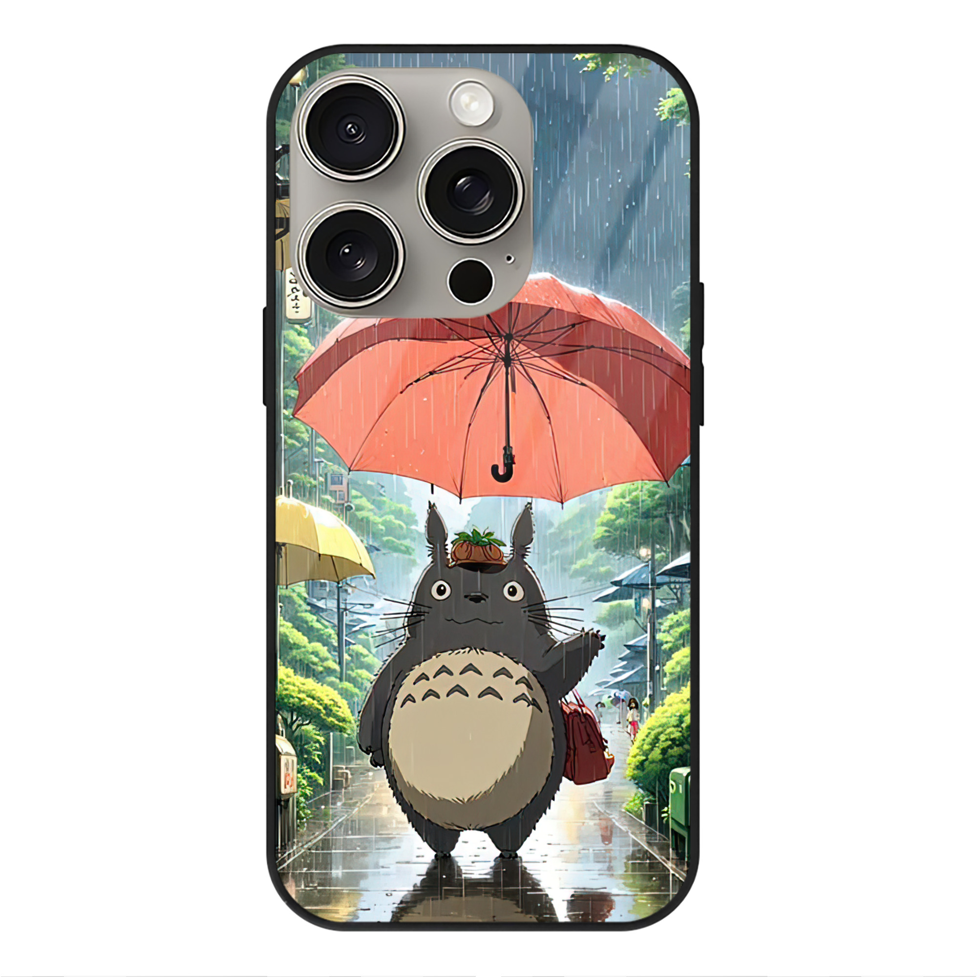 （画像用） となりのトトロ 草壁メイ 草壁サツキ My Neighbor Totoro Satsuki Kusakabe Mei Kusakabe 【iPhone15Pro対応】スマホケース 耐衝撃＆黄変防止 背面ガラス