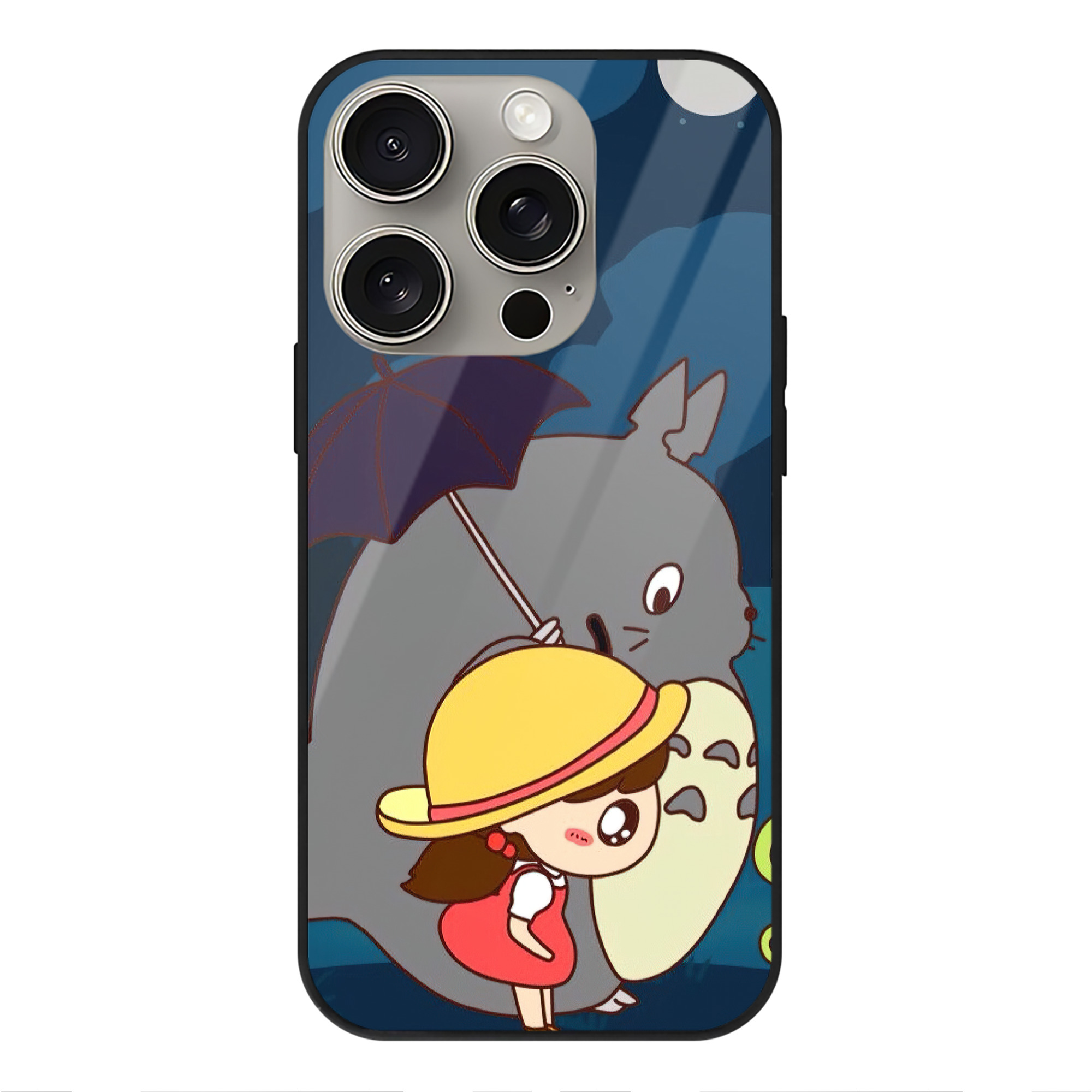 となりのトトロ 草壁メイ 草壁サツキ My Neighbor Totoro Satsuki Kusakabe Mei Kusakabe 【iPhone15Pro対応】スマホケース 耐衝撃＆黄変防止 背面ガラス