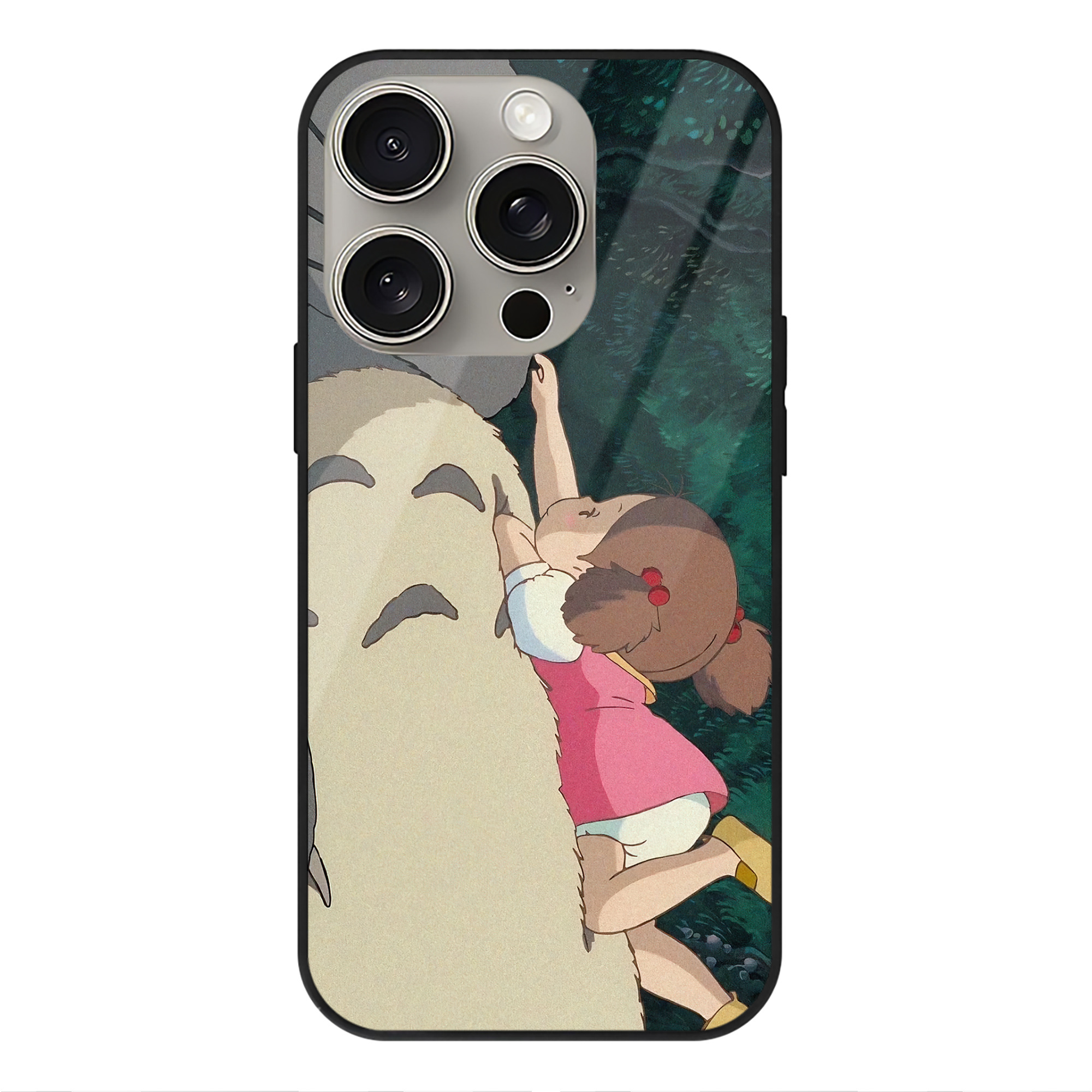 となりのトトロ 草壁メイ 草壁サツキ My Neighbor Totoro Satsuki Kusakabe Mei Kusakabe 【iPhone15Pro対応】スマホケース 耐衝撃＆黄変防止 背面ガラス