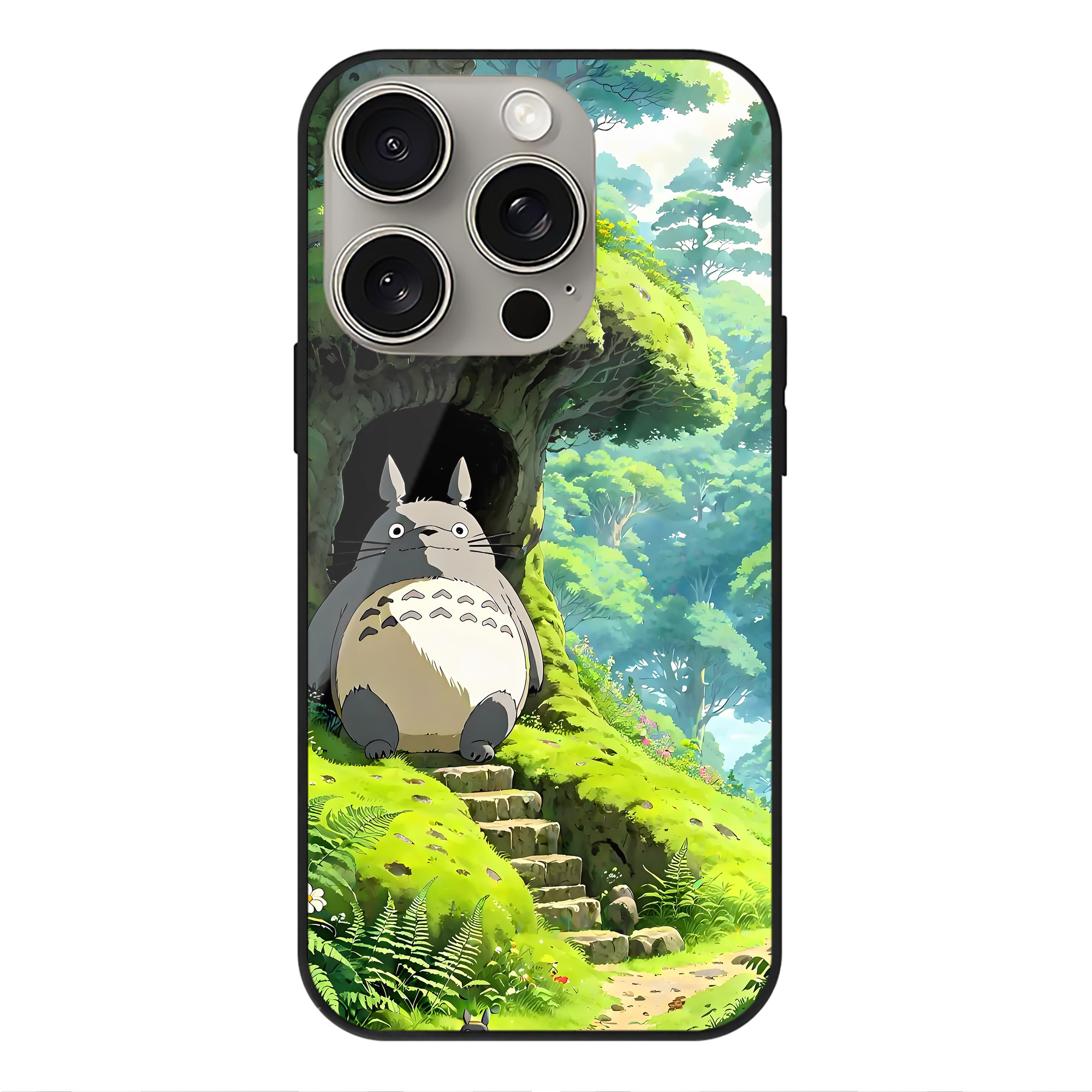 となりのトトロ 草壁メイ 草壁サツキ My Neighbor Totoro Satsuki Kusakabe Mei Kusakabe 【iPhone15Pro対応】スマホケース 耐衝撃＆黄変防止 背面ガラス