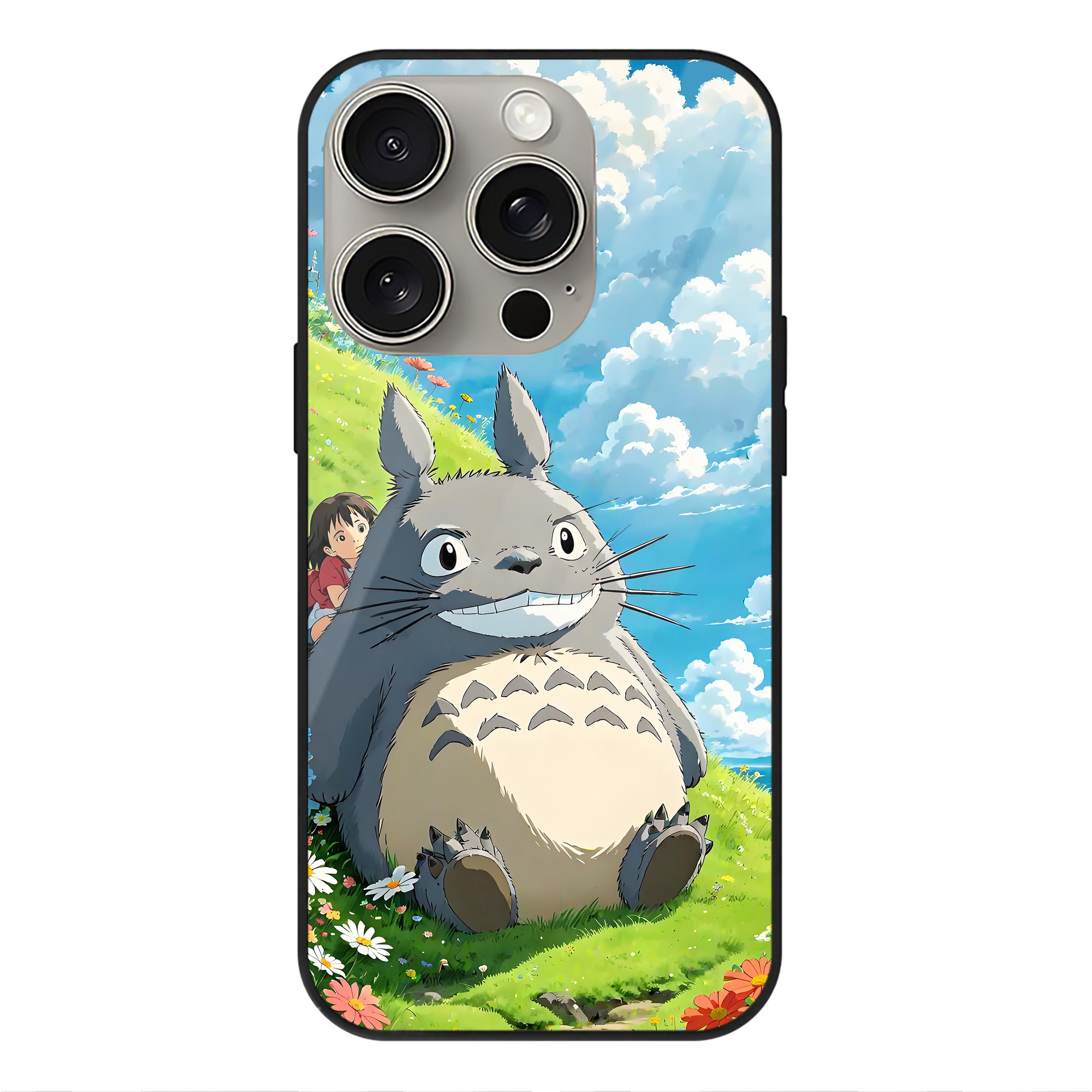 となりのトトロ 草壁メイ 草壁サツキ My Neighbor Totoro Satsuki Kusakabe Mei Kusakabe 【iPhone15Pro対応】スマホケース 耐衝撃＆黄変防止 背面ガラス