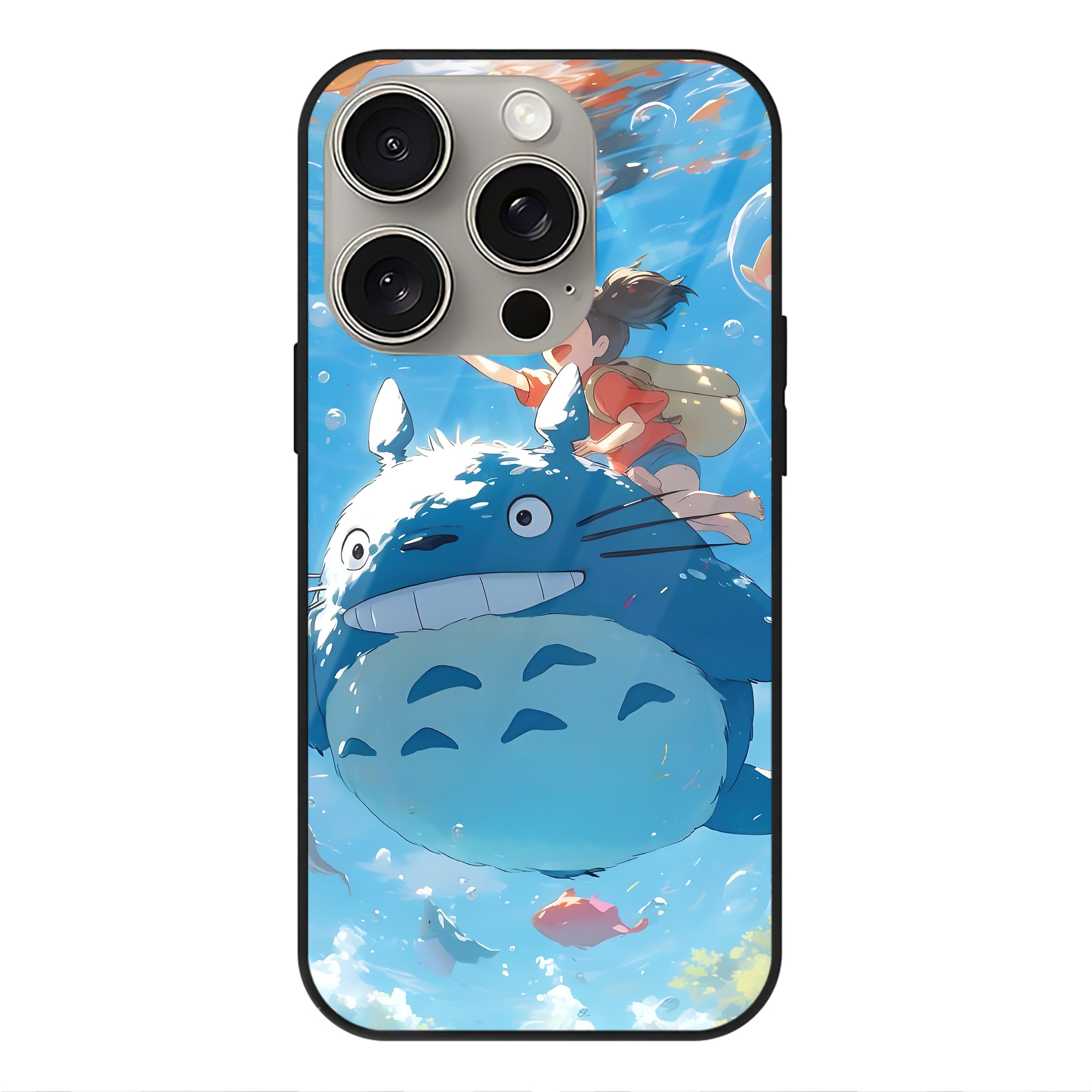 となりのトトロ 草壁メイ 草壁サツキ My Neighbor Totoro Satsuki Kusakabe Mei Kusakabe 【iPhone15Pro対応】スマホケース 耐衝撃＆黄変防止 背面ガラス