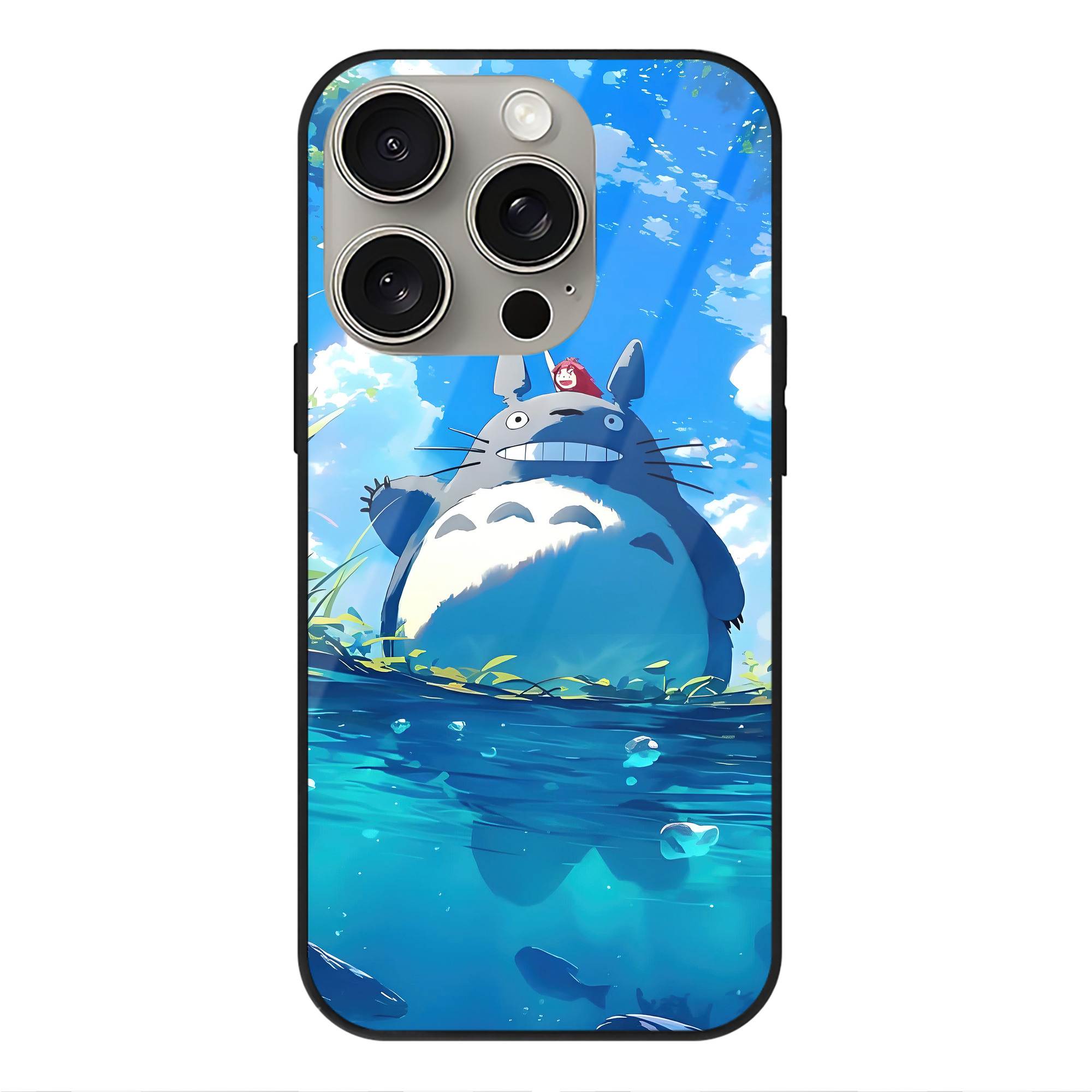 となりのトトロ 草壁メイ 草壁サツキ My Neighbor Totoro Satsuki Kusakabe Mei Kusakabe 【iPhone15Pro対応】スマホケース 耐衝撃＆黄変防止 背面ガラス