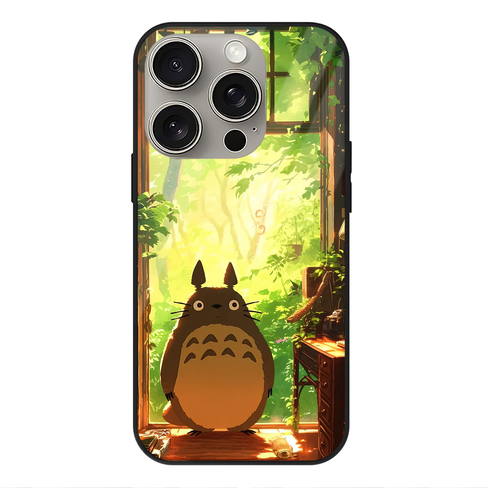 となりのトトロ 草壁メイ 草壁サツキ My Neighbor Totoro Satsuki Kusakabe Mei Kusakabe 【iPhone15Pro対応】スマホケース 耐衝撃＆黄変防止 背面ガラス