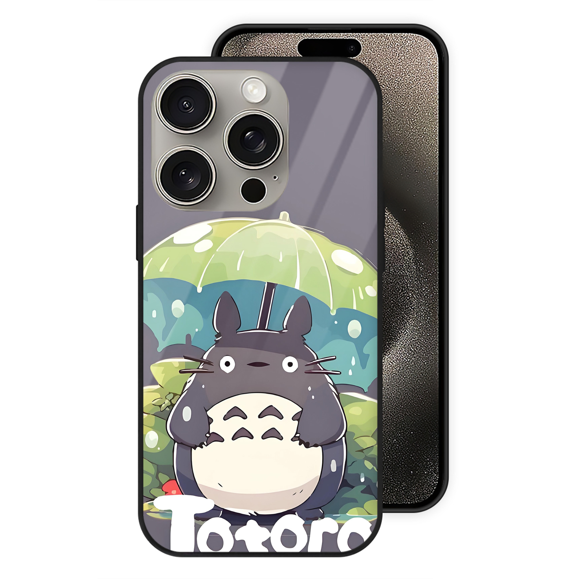 （画像用） となりのトトロ 草壁メイ 草壁サツキ My Neighbor Totoro Satsuki Kusakabe Mei Kusakabe 【iPhone15Pro対応】スマホケース 耐衝撃＆黄変防止 背面ガラス