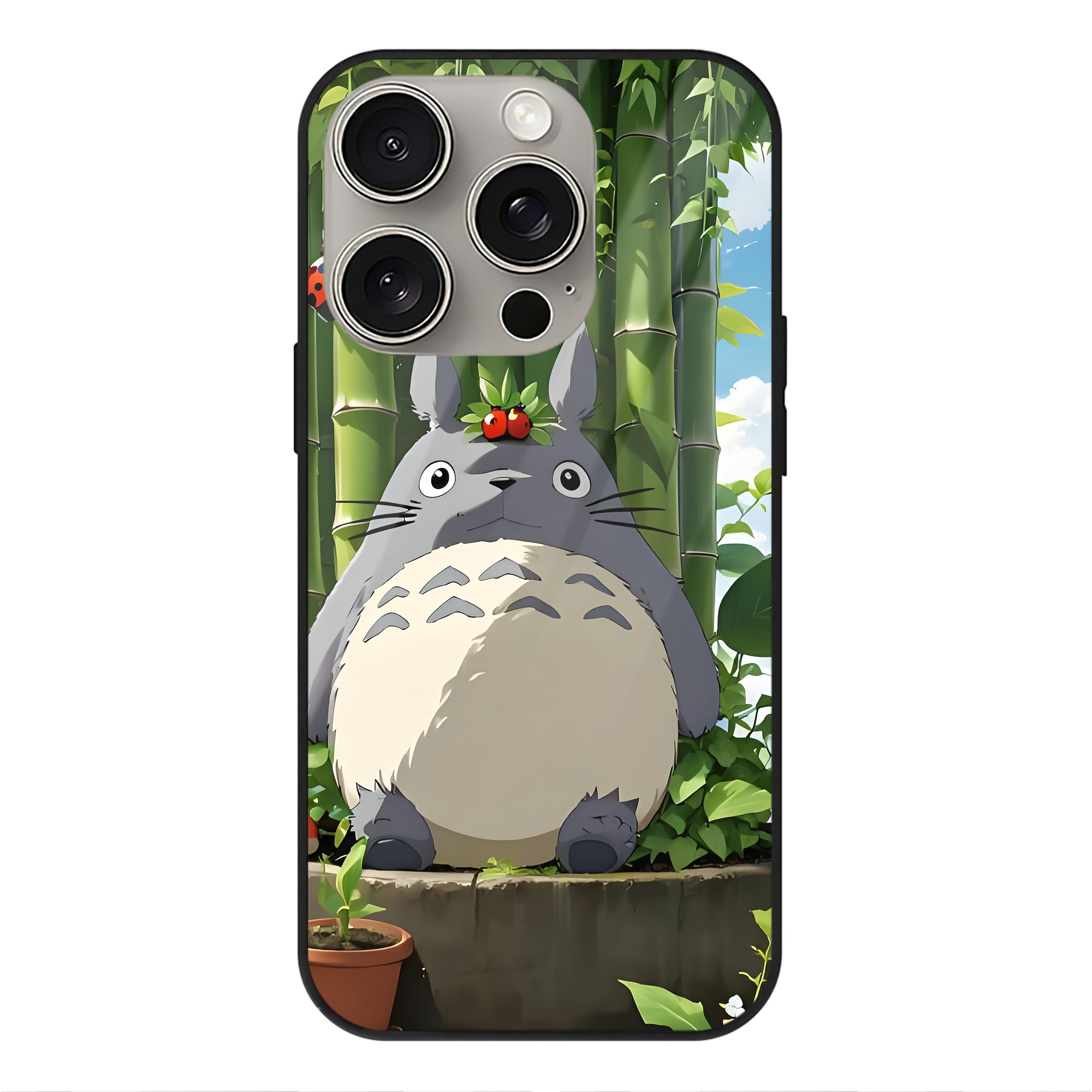となりのトトロ 草壁メイ 草壁サツキ My Neighbor Totoro Satsuki Kusakabe Mei Kusakabe 【iPhone15Pro対応】スマホケース 耐衝撃＆黄変防止 背面ガラス
