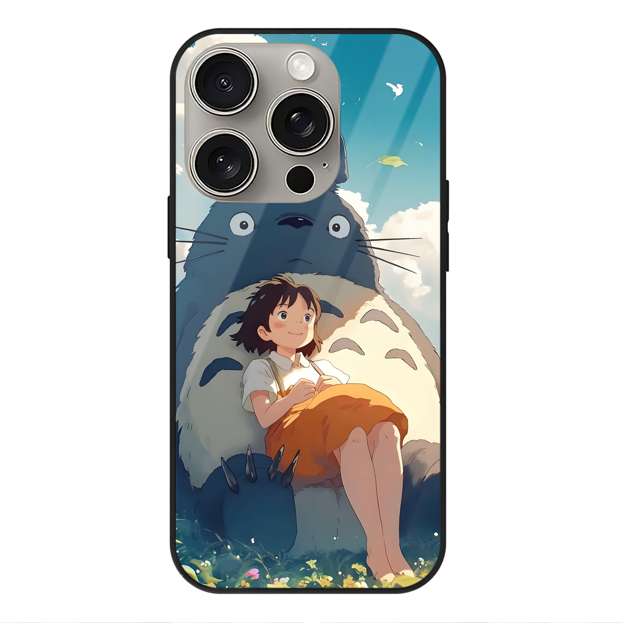 となりのトトロ 草壁メイ 草壁サツキ My Neighbor Totoro Satsuki Kusakabe Mei Kusakabe 【iPhone15Pro対応】スマホケース 耐衝撃＆黄変防止 背面ガラス
