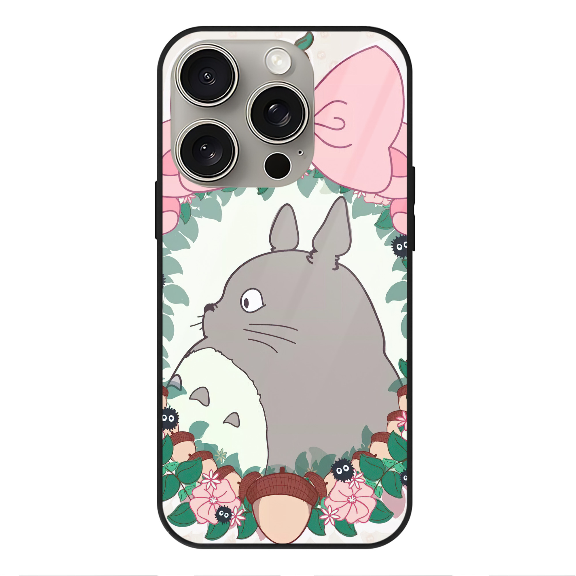 となりのトトロ 草壁メイ 草壁サツキ My Neighbor Totoro Satsuki Kusakabe Mei Kusakabe 【iPhone15Pro対応】スマホケース 耐衝撃＆黄変防止 背面ガラス