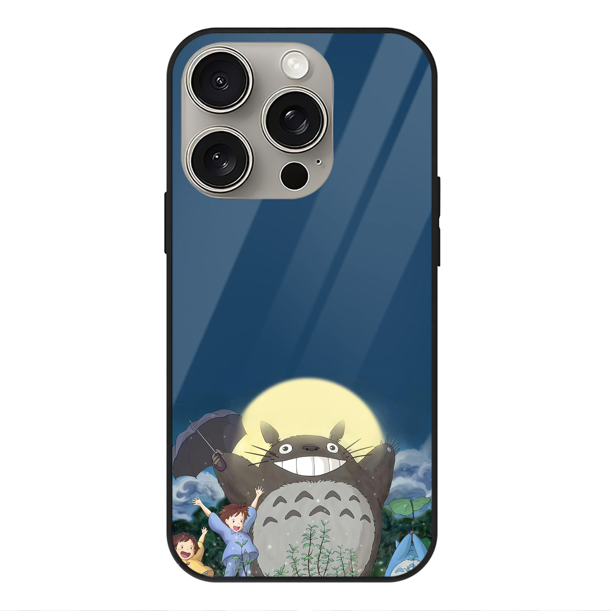 となりのトトロ 草壁メイ 草壁サツキ My Neighbor Totoro Satsuki Kusakabe Mei Kusakabe 【iPhone15Pro対応】スマホケース 耐衝撃＆黄変防止 背面ガラス