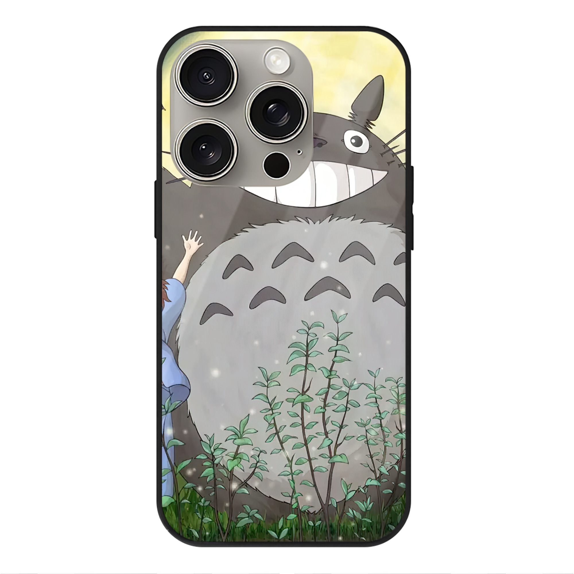 となりのトトロ 草壁メイ 草壁サツキ My Neighbor Totoro Satsuki Kusakabe Mei Kusakabe 【iPhone15Pro対応】スマホケース 耐衝撃＆黄変防止 背面ガラス