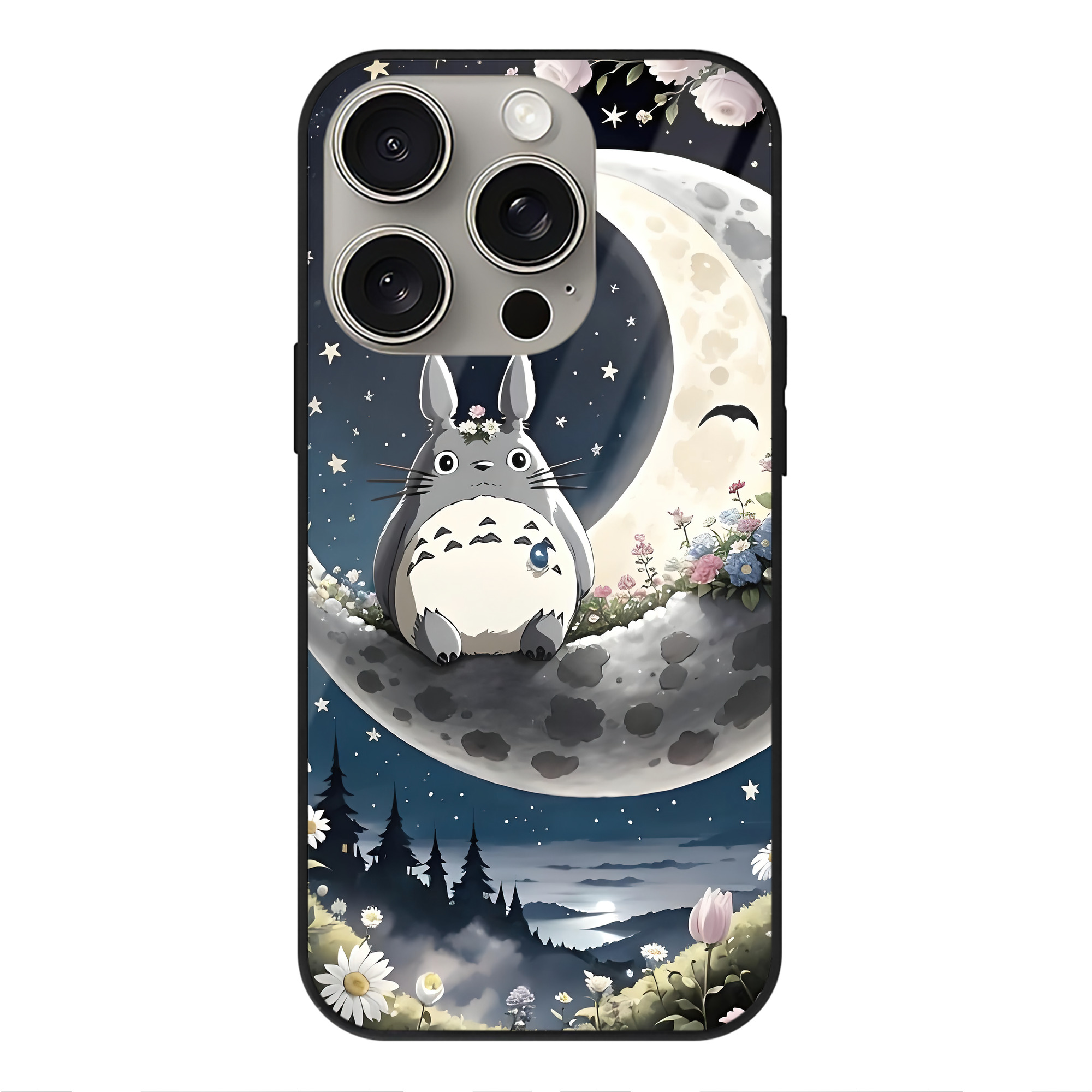 となりのトトロ 草壁メイ 草壁サツキ My Neighbor Totoro Satsuki Kusakabe Mei Kusakabe 【iPhone15Pro対応】スマホケース 耐衝撃＆黄変防止 背面ガラス