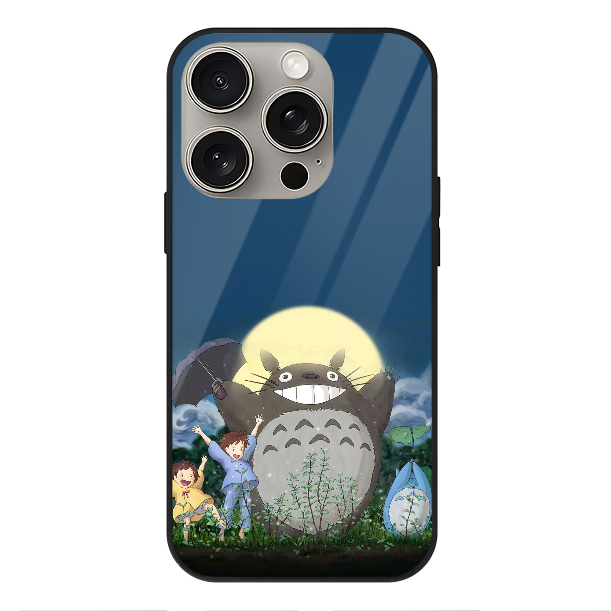 となりのトトロ 草壁メイ 草壁サツキ My Neighbor Totoro Satsuki Kusakabe Mei Kusakabe 【iPhone15Pro対応】スマホケース 耐衝撃＆黄変防止 背面ガラス