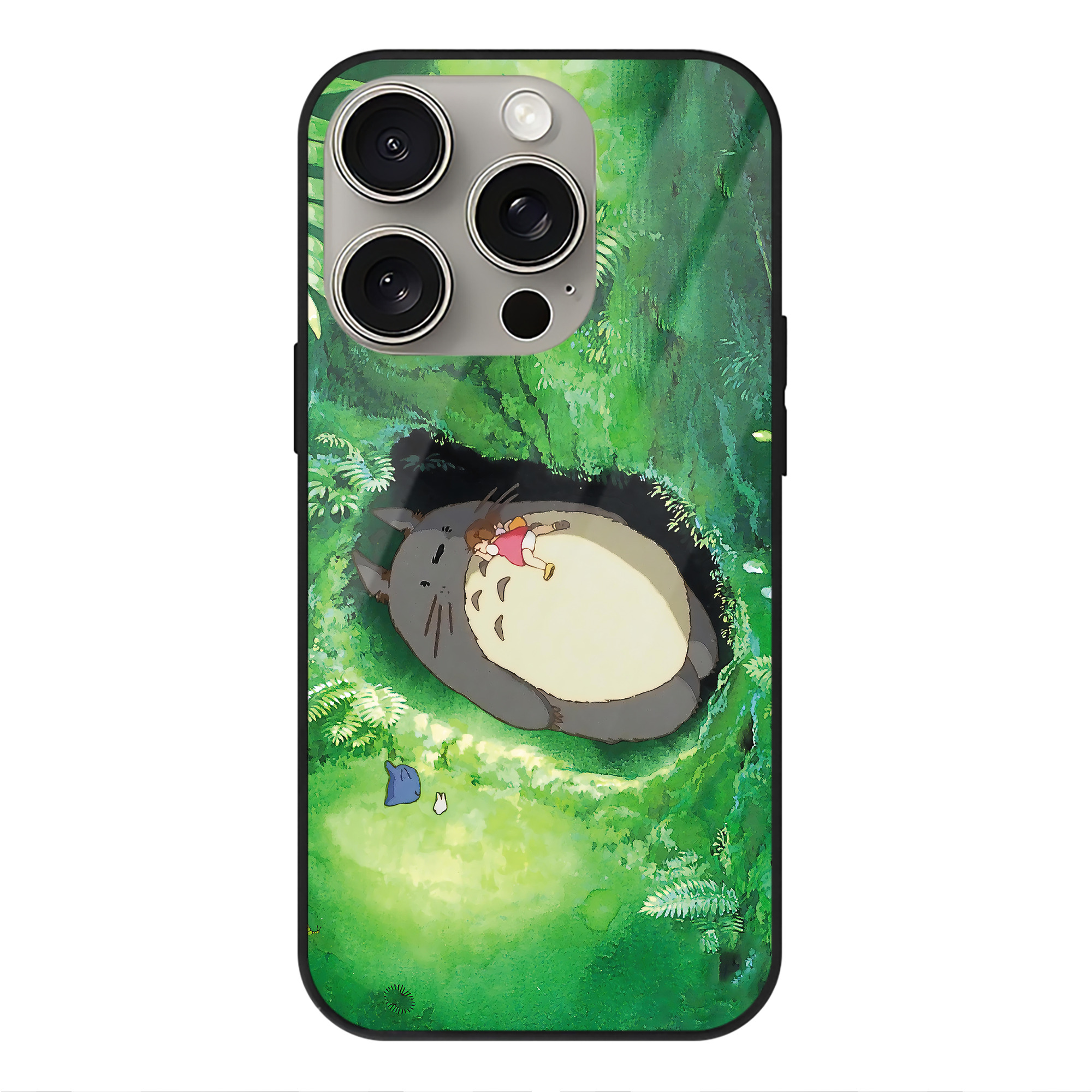 となりのトトロ 草壁メイ 草壁サツキ My Neighbor Totoro Satsuki Kusakabe Mei Kusakabe 【iPhone15Pro対応】スマホケース 耐衝撃＆黄変防止 背面ガラス