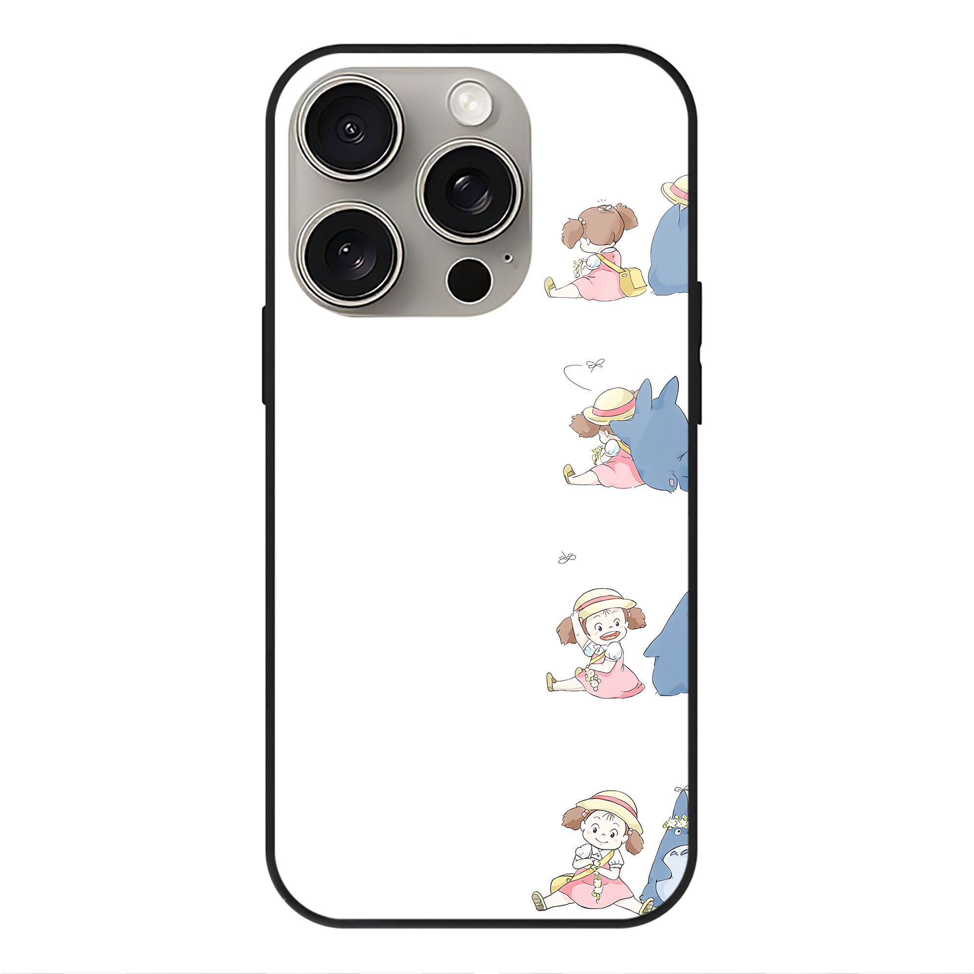となりのトトロ 草壁メイ 草壁サツキ My Neighbor Totoro Satsuki Kusakabe Mei Kusakabe 【iPhone15Pro対応】スマホケース 耐衝撃＆黄変防止 背面ガラス