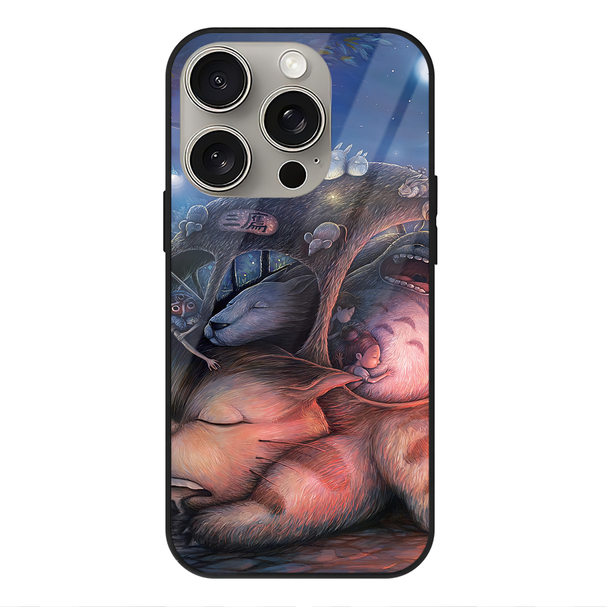 となりのトトロ 草壁メイ 草壁サツキ My Neighbor Totoro Satsuki Kusakabe Mei Kusakabe 【iPhone15Pro対応】スマホケース 耐衝撃＆黄変防止 背面ガラス