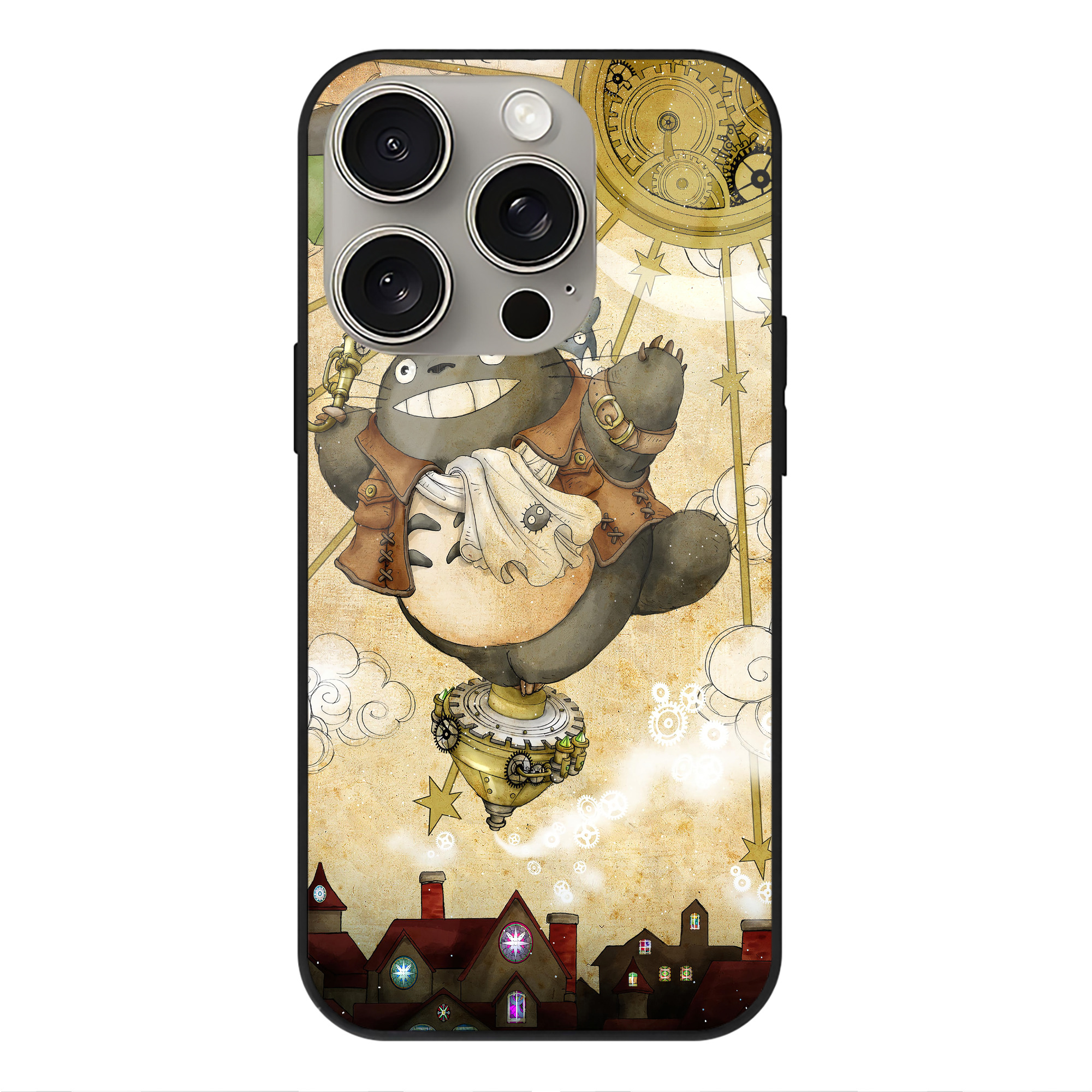 となりのトトロ 草壁メイ 草壁サツキ My Neighbor Totoro Satsuki Kusakabe Mei Kusakabe 【iPhone15Pro対応】スマホケース 耐衝撃＆黄変防止 背面ガラス