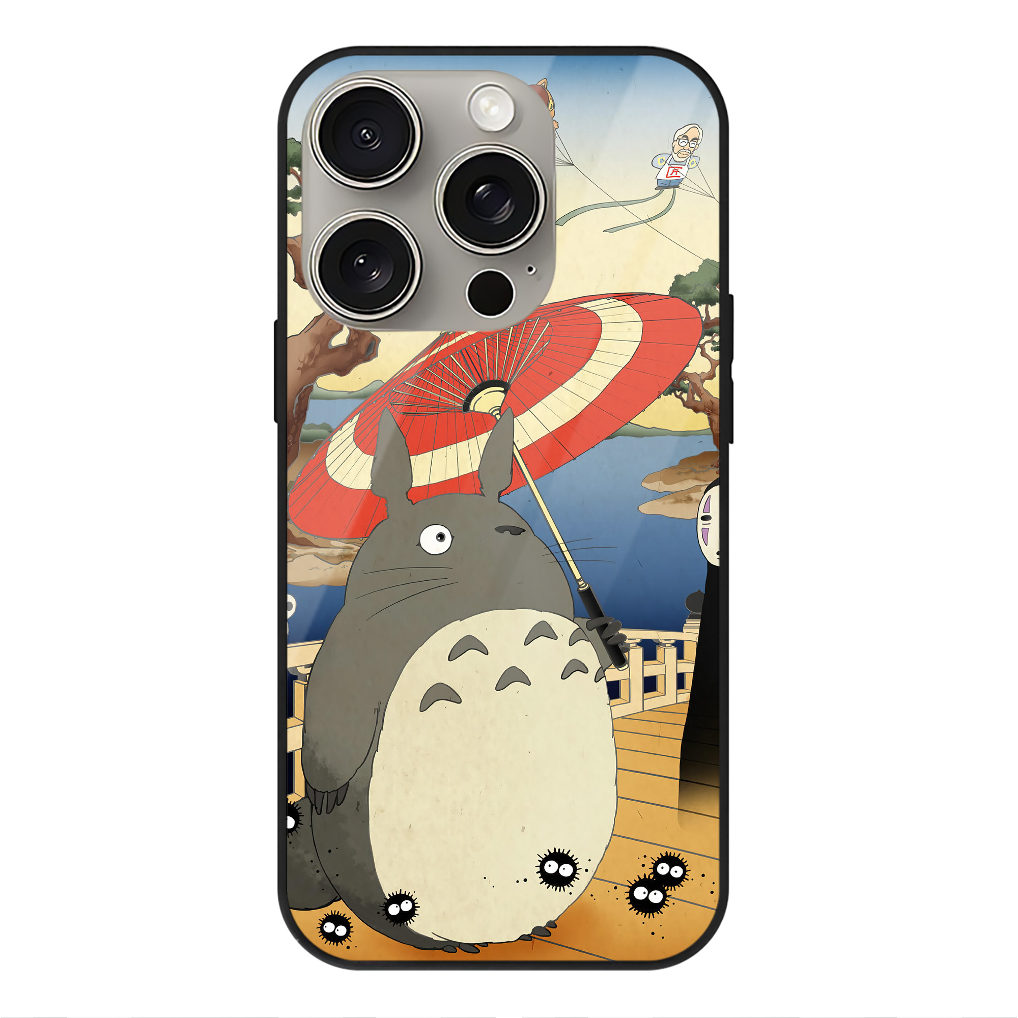 となりのトトロ 草壁メイ 草壁サツキ My Neighbor Totoro Satsuki Kusakabe Mei Kusakabe 【iPhone15Pro対応】スマホケース 耐衝撃＆黄変防止 背面ガラス