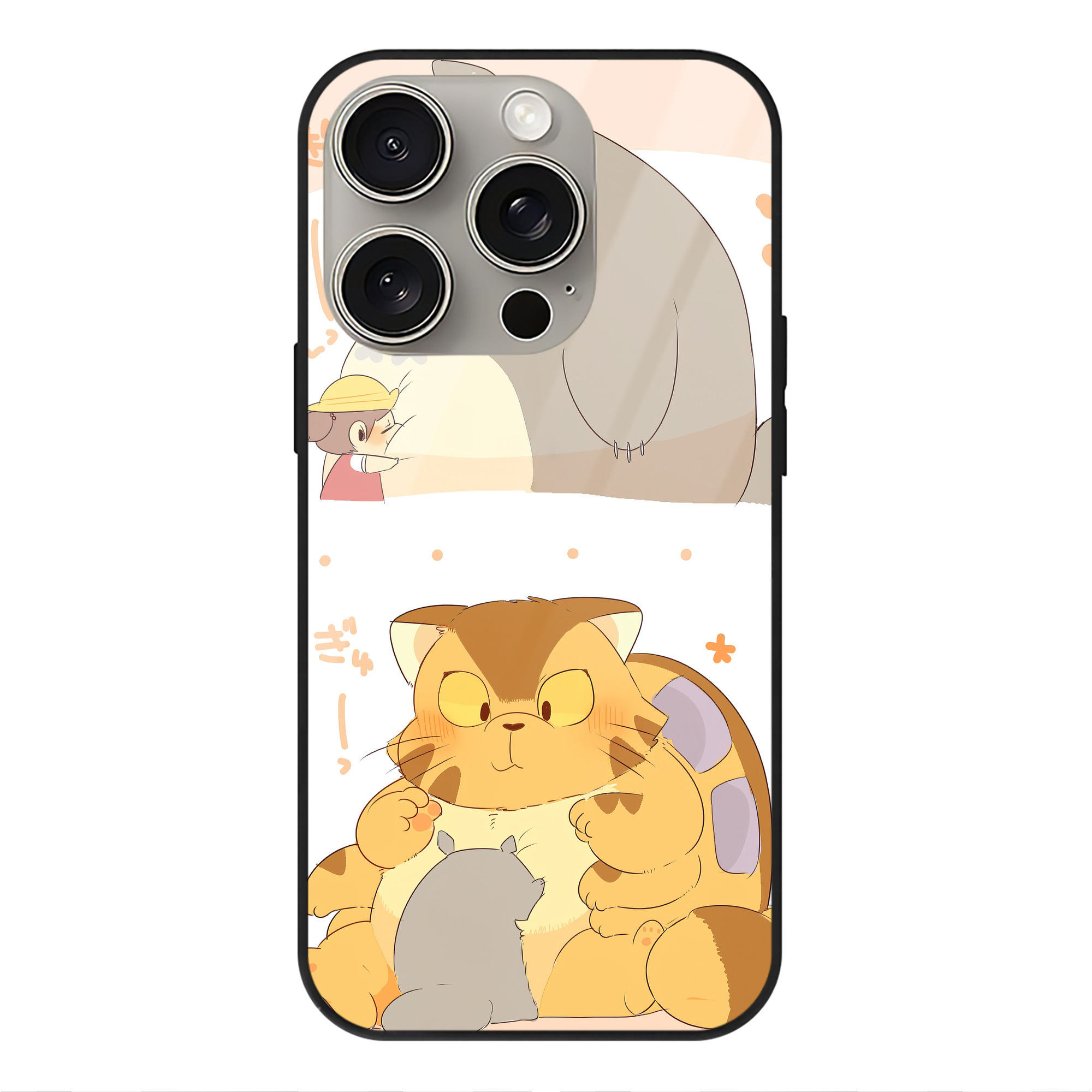 となりのトトロ 草壁メイ 草壁サツキ My Neighbor Totoro Satsuki Kusakabe Mei Kusakabe 【iPhone15Pro対応】スマホケース 耐衝撃＆黄変防止 背面ガラス