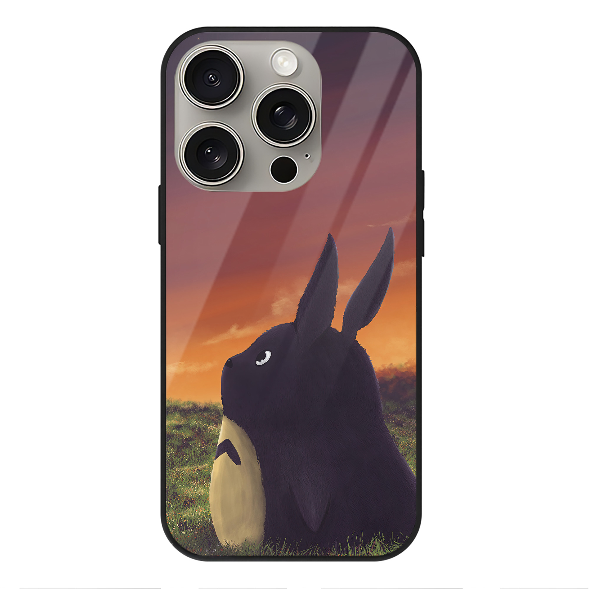 となりのトトロ 草壁メイ 草壁サツキ My Neighbor Totoro Satsuki Kusakabe Mei Kusakabe 【iPhone15Pro対応】スマホケース 耐衝撃＆黄変防止 背面ガラス