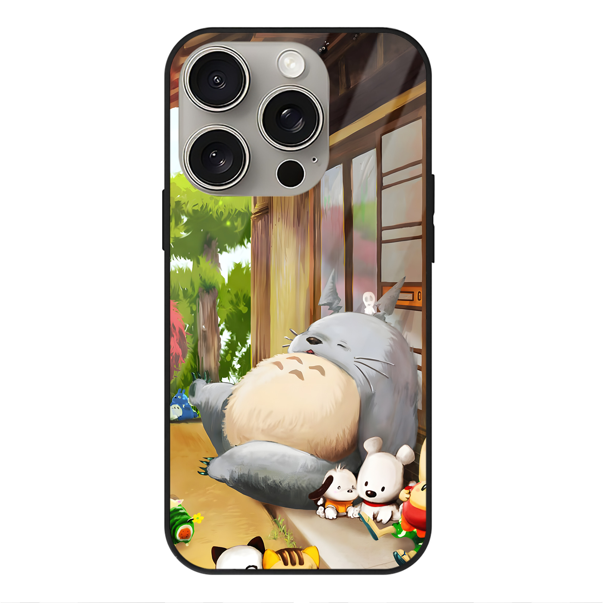 となりのトトロ 草壁メイ 草壁サツキ My Neighbor Totoro Satsuki Kusakabe Mei Kusakabe 【iPhone15Pro対応】スマホケース 耐衝撃＆黄変防止 背面ガラス