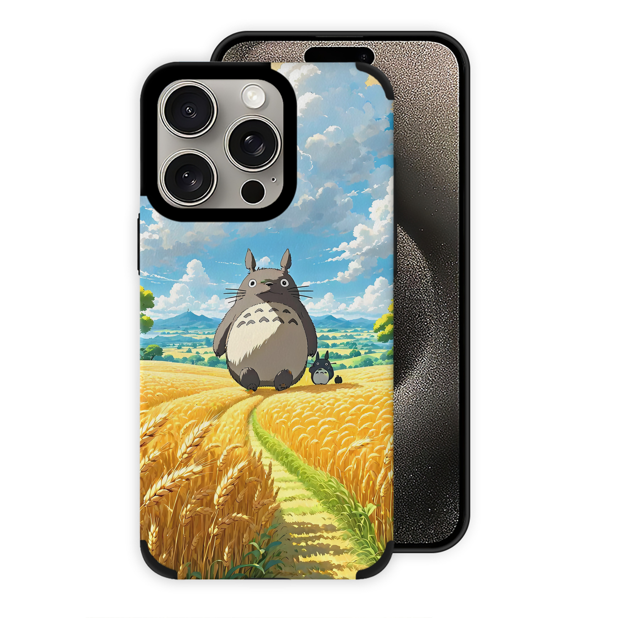 （画像用） となりのトトロ 草壁メイ 草壁サツキ My Neighbor Totoro Satsuki Kusakabe Mei Kusakabe 【iPhone15ProMax対応】 PUレザー スマホケース 耐衝撃＆黄変防止