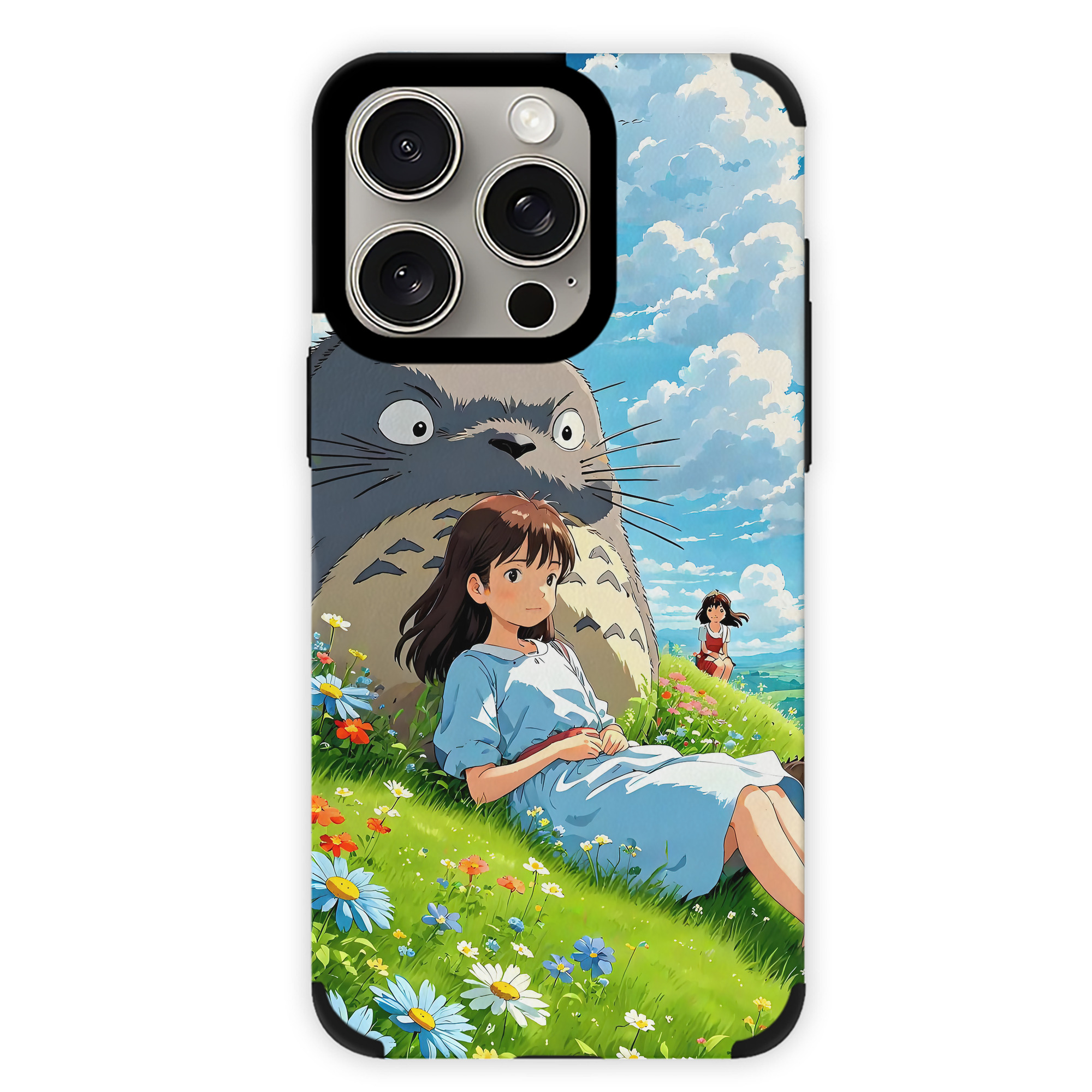 となりのトトロ 草壁メイ 草壁サツキ My Neighbor Totoro Satsuki Kusakabe Mei Kusakabe 【iPhone15ProMax対応】 PUレザー スマホケース 耐衝撃＆黄変防止