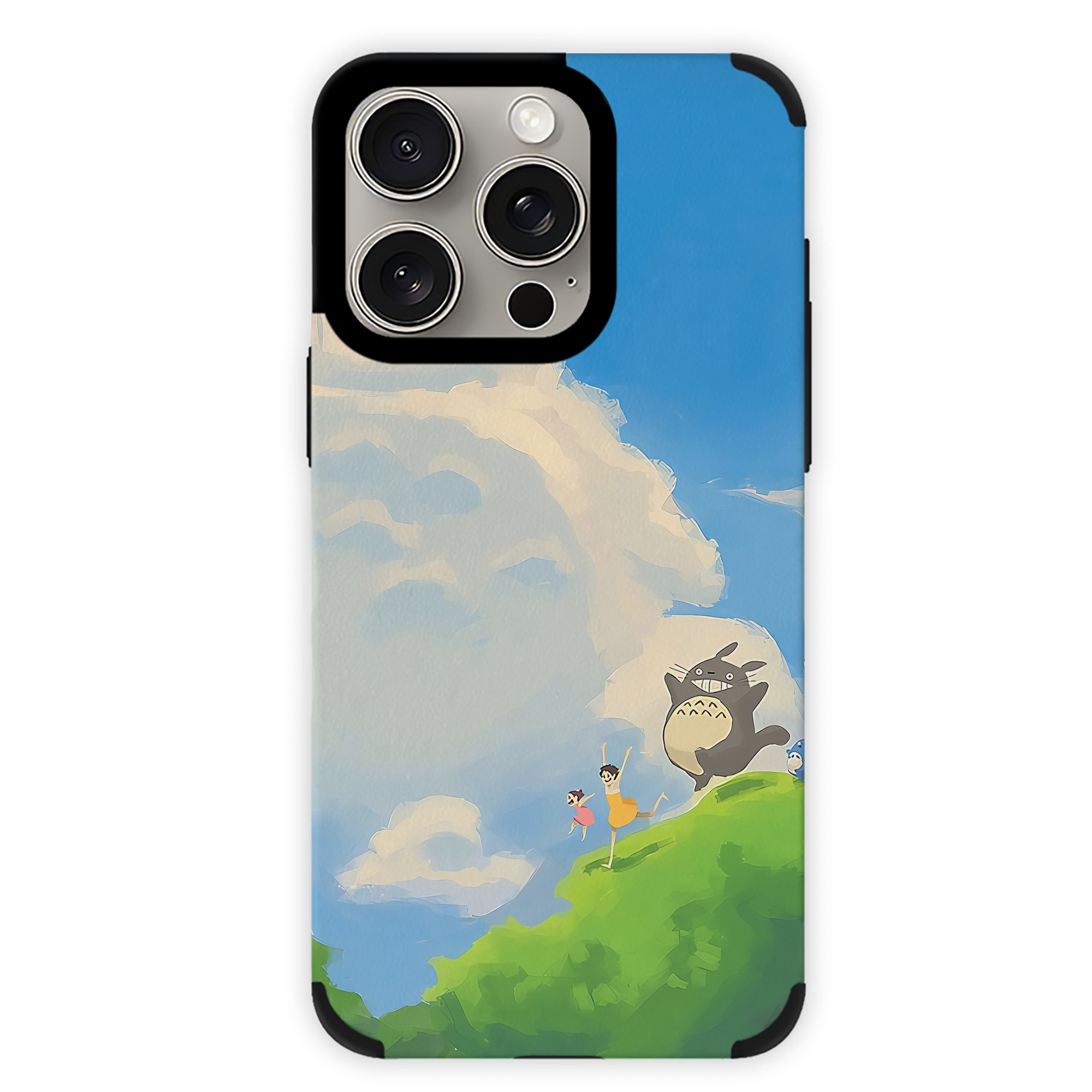 となりのトトロ 草壁メイ 草壁サツキ My Neighbor Totoro Satsuki Kusakabe Mei Kusakabe 【iPhone15ProMax対応】 PUレザー スマホケース 耐衝撃＆黄変防止