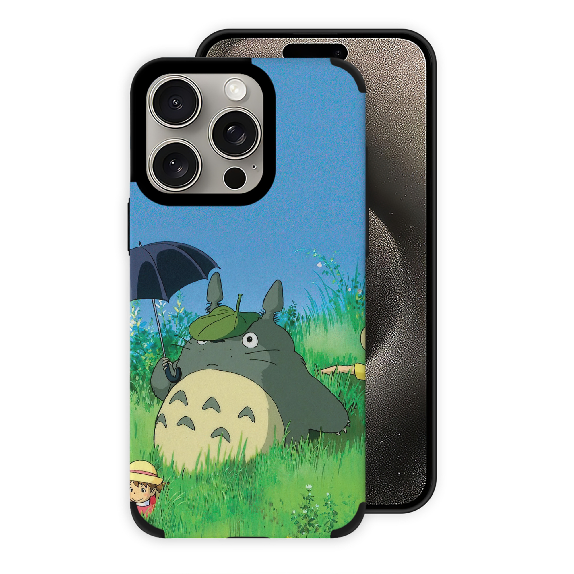 （画像用） となりのトトロ 草壁メイ 草壁サツキ My Neighbor Totoro Satsuki Kusakabe Mei Kusakabe 【iPhone15ProMax対応】 PUレザー スマホケース 耐衝撃＆黄変防止