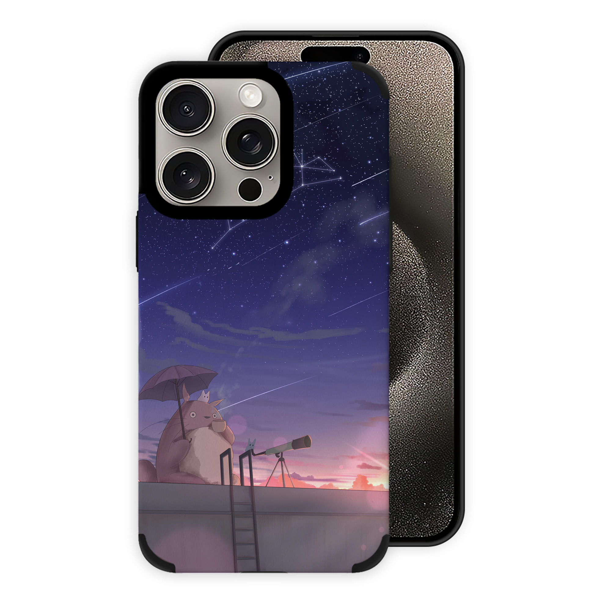 （画像用） となりのトトロ 草壁メイ 草壁サツキ My Neighbor Totoro Satsuki Kusakabe Mei Kusakabe 【iPhone15ProMax対応】 PUレザー スマホケース 耐衝撃＆黄変防止
