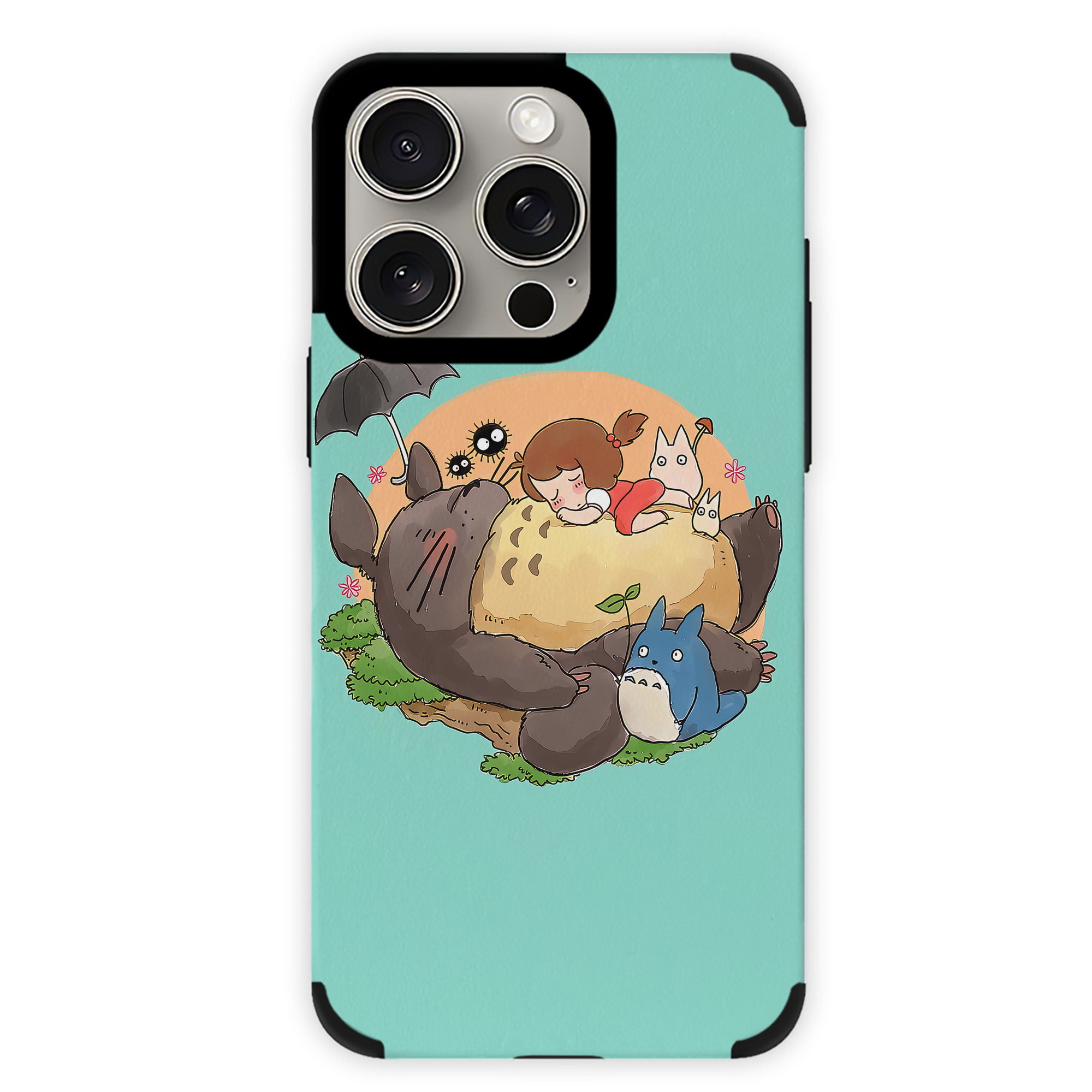 （画像用） となりのトトロ 草壁メイ 草壁サツキ My Neighbor Totoro Satsuki Kusakabe Mei Kusakabe 【iPhone15ProMax対応】 PUレザー スマホケース 耐衝撃＆黄変防止
