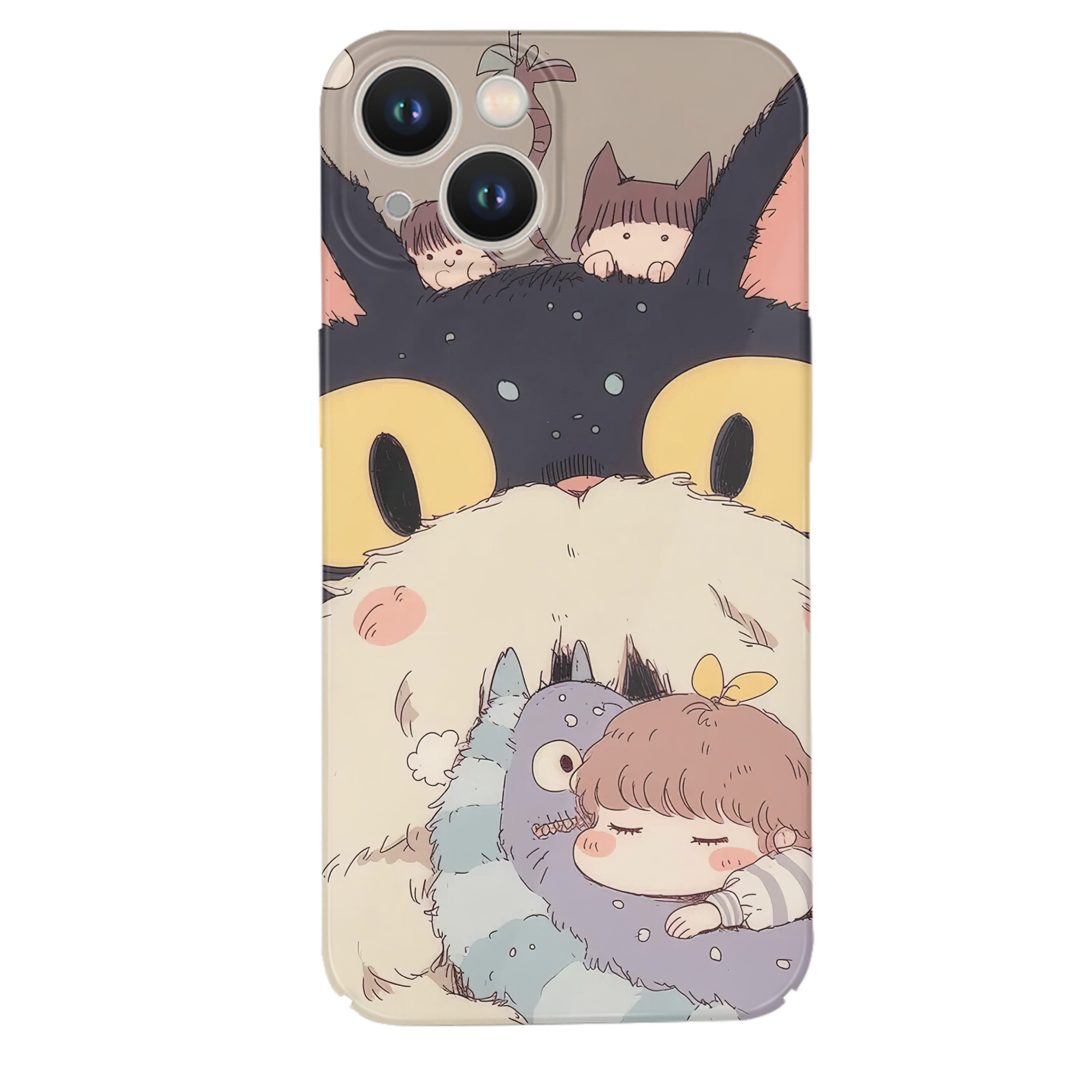 （画像用） となりのトトロ 草壁メイ 草壁サツキ My Neighbor Totoro Satsuki Kusakabe Mei Kusakabe 【iPhone 14シリーズ対応】ハードケース