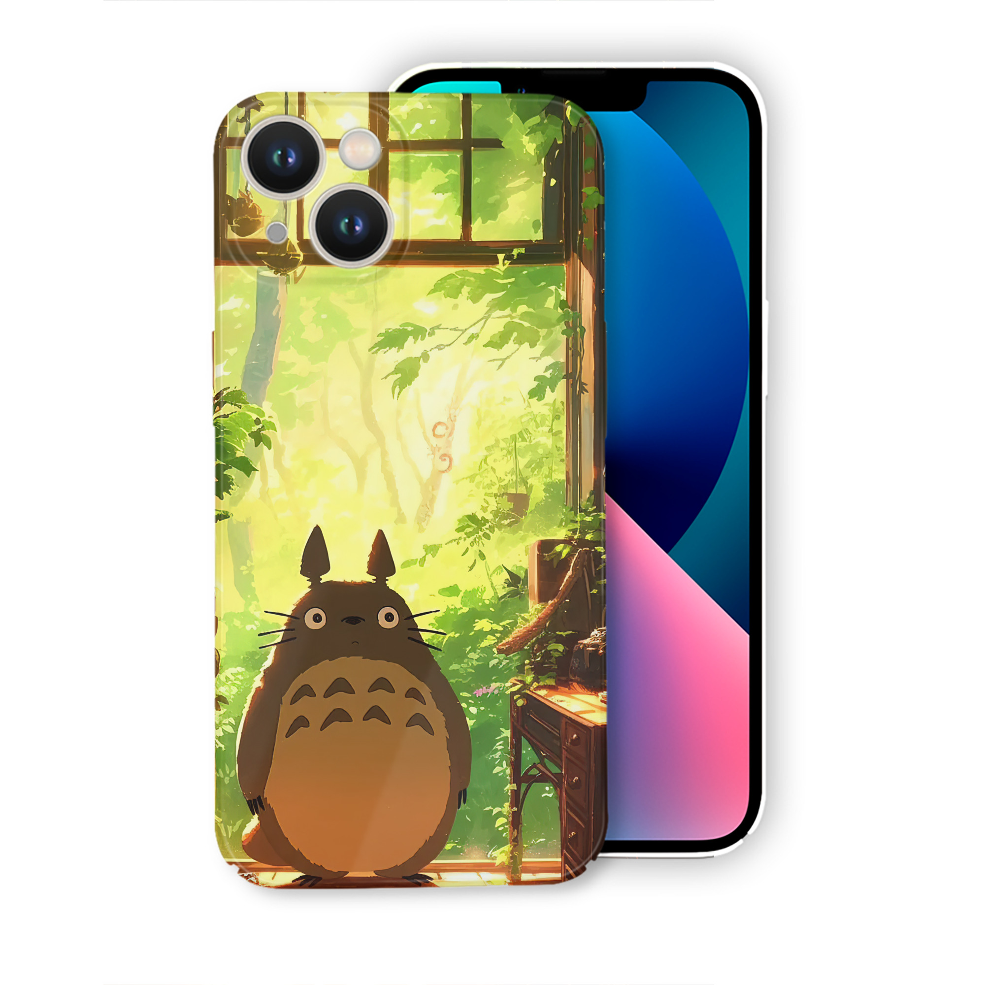 （画像用） となりのトトロ 草壁メイ 草壁サツキ My Neighbor Totoro Satsuki Kusakabe Mei Kusakabe 【iPhone 14シリーズ対応】ハードケース