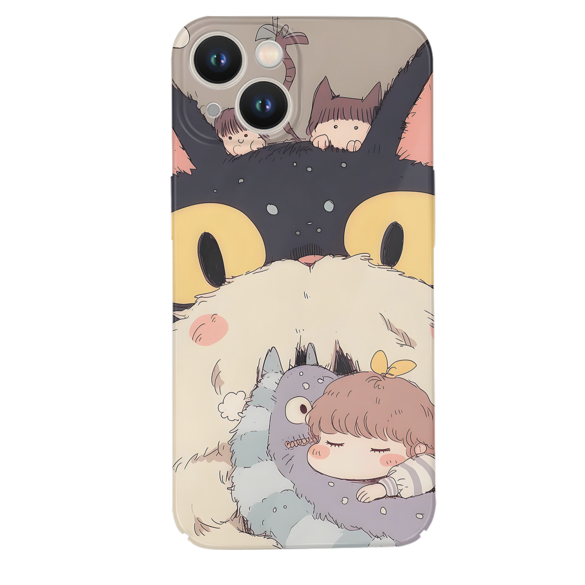 （画像用） となりのトトロ 草壁メイ 草壁サツキ My Neighbor Totoro Satsuki Kusakabe Mei Kusakabe 【iPhone 14シリーズ対応】ハードケース