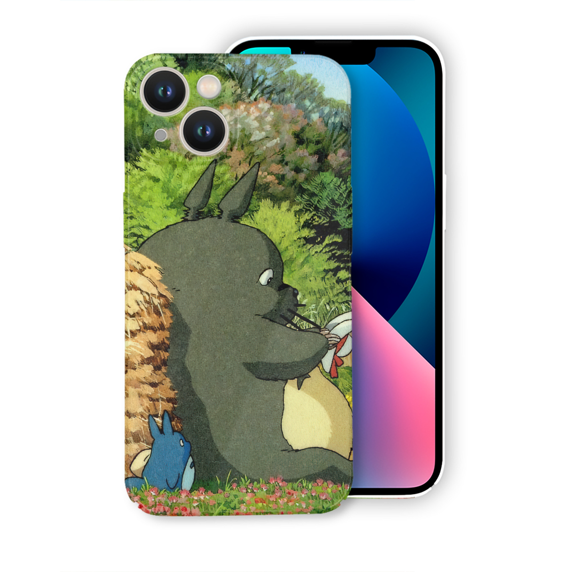 （画像用） となりのトトロ 草壁メイ 草壁サツキ My Neighbor Totoro Satsuki Kusakabe Mei Kusakabe 【iPhone 14シリーズ対応】ハードケース