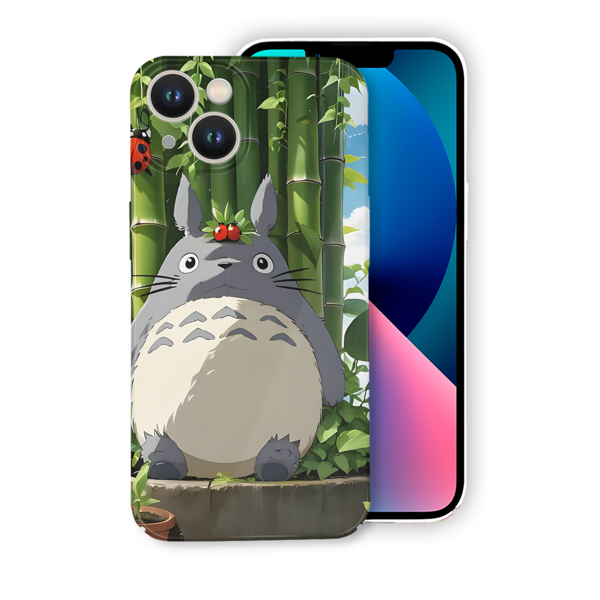 （画像用） となりのトトロ 草壁メイ 草壁サツキ My Neighbor Totoro Satsuki Kusakabe Mei Kusakabe 【iPhone 14シリーズ対応】ハードケース