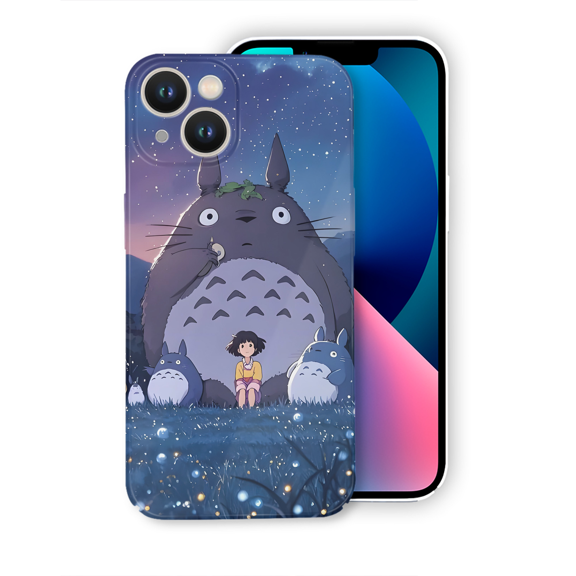 （画像用） となりのトトロ 草壁メイ 草壁サツキ My Neighbor Totoro Satsuki Kusakabe Mei Kusakabe 【iPhone 14シリーズ対応】ハードケース