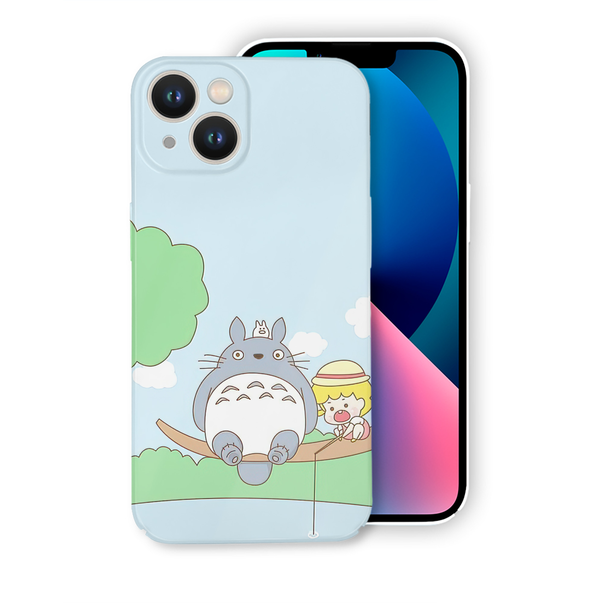 （画像用） となりのトトロ 草壁メイ 草壁サツキ My Neighbor Totoro Satsuki Kusakabe Mei Kusakabe 【iPhone 14シリーズ対応】ハードケース