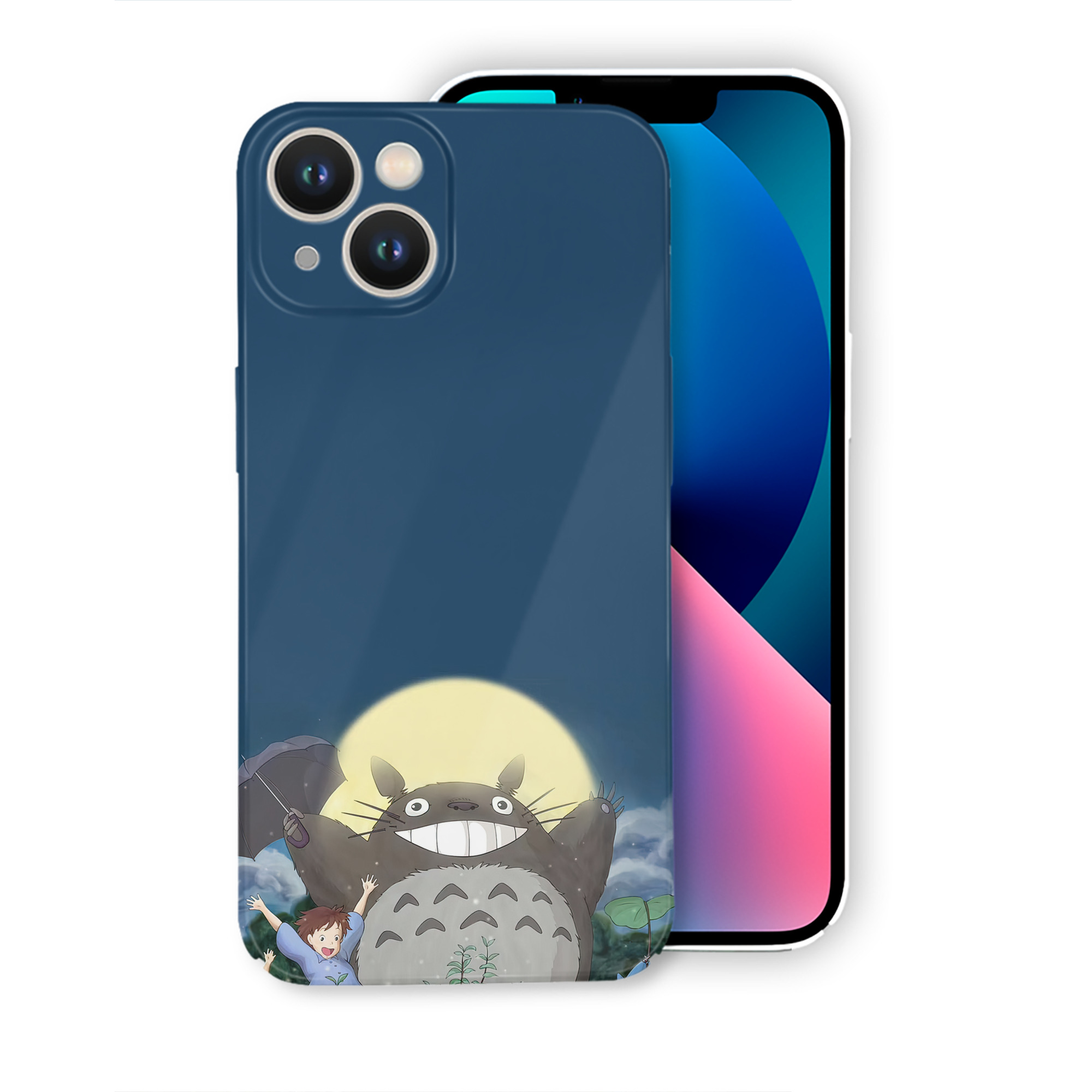 （画像用） となりのトトロ 草壁メイ 草壁サツキ My Neighbor Totoro Satsuki Kusakabe Mei Kusakabe 【iPhone 14シリーズ対応】ハードケース