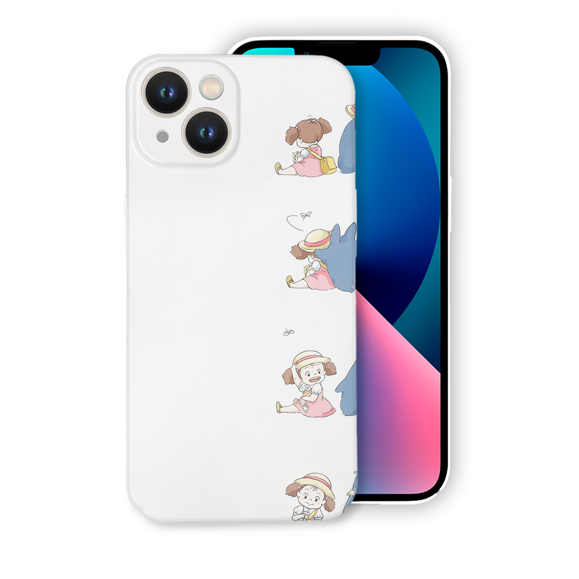 （画像用） となりのトトロ 草壁メイ 草壁サツキ My Neighbor Totoro Satsuki Kusakabe Mei Kusakabe 【iPhone 14シリーズ対応】ハードケース