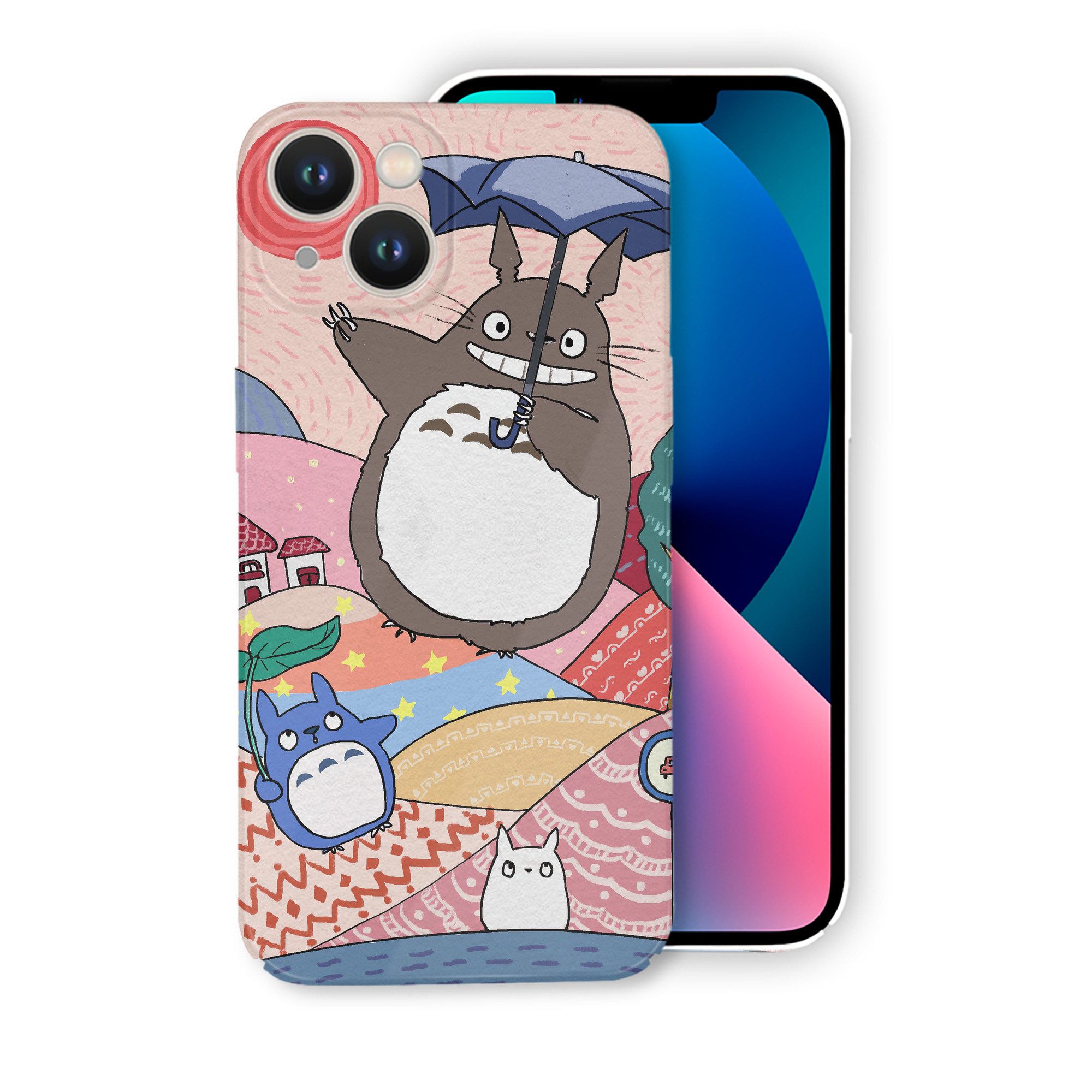 （画像用） となりのトトロ 草壁メイ 草壁サツキ My Neighbor Totoro Satsuki Kusakabe Mei Kusakabe 【iPhone 14シリーズ対応】ハードケース