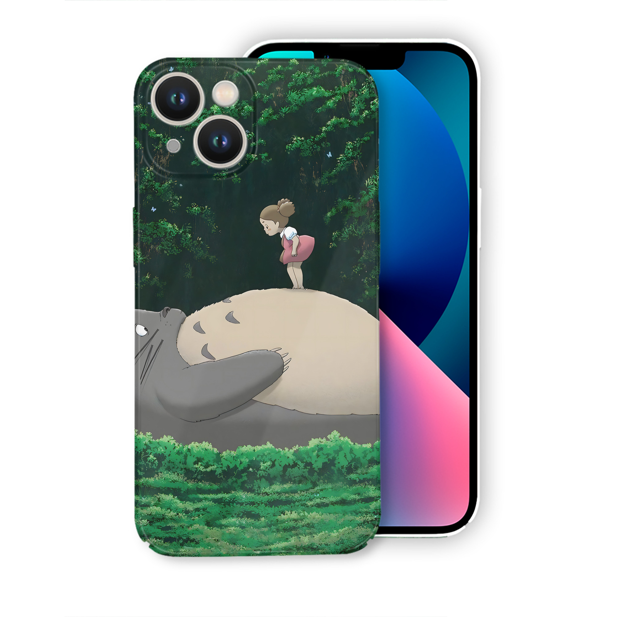 （画像用） となりのトトロ 草壁メイ 草壁サツキ My Neighbor Totoro Satsuki Kusakabe Mei Kusakabe 【iPhone 14シリーズ対応】ハードケース