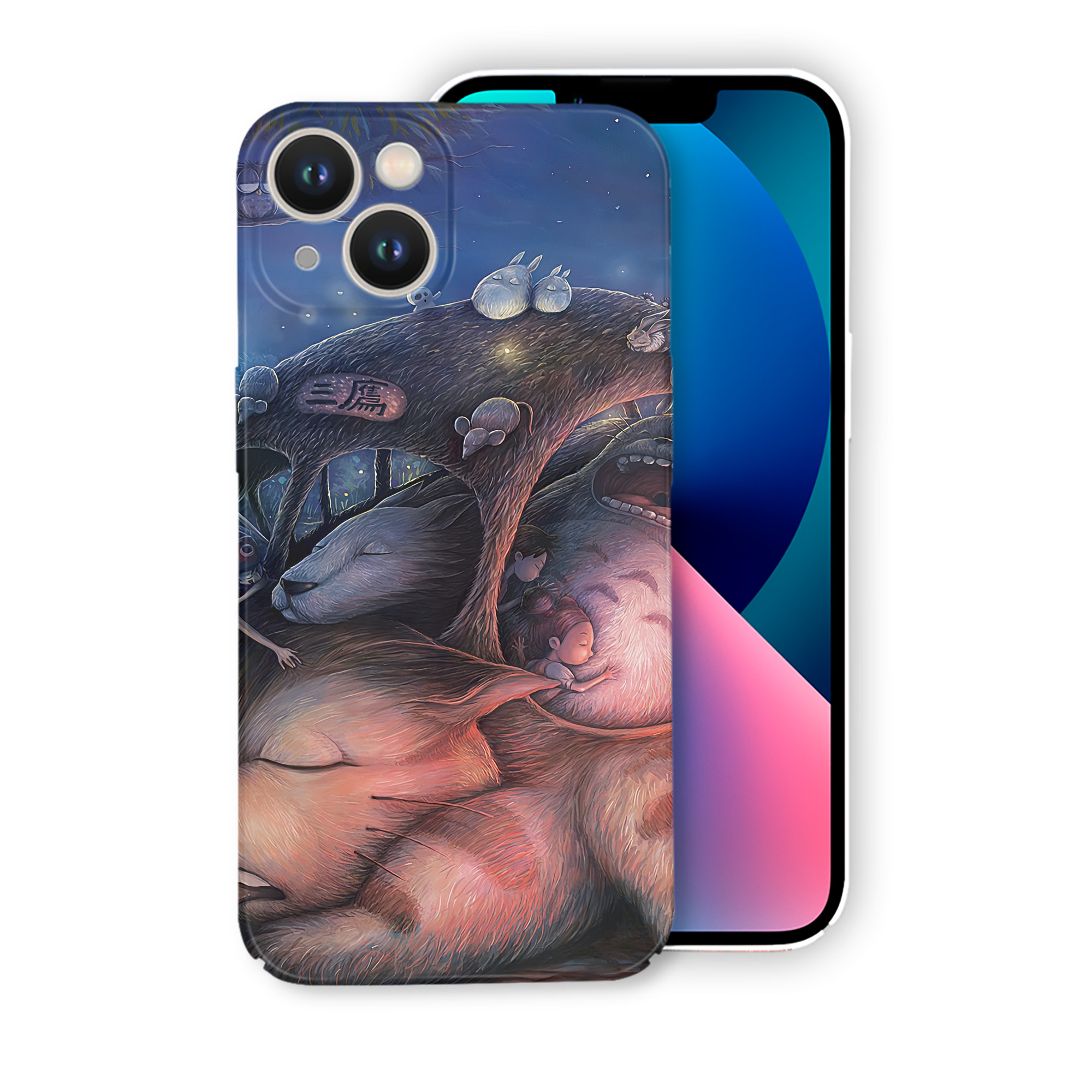 （画像用） となりのトトロ 草壁メイ 草壁サツキ My Neighbor Totoro Satsuki Kusakabe Mei Kusakabe 【iPhone 14シリーズ対応】ハードケース