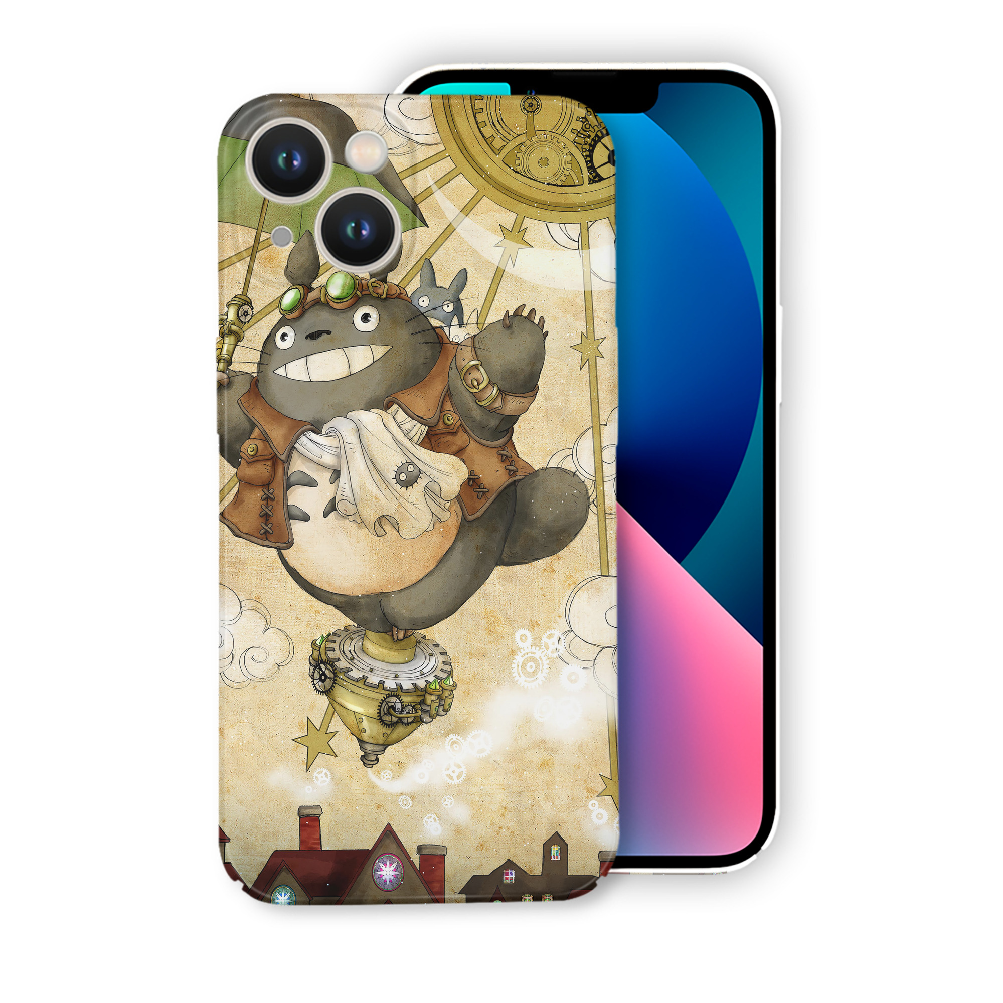 （画像用） となりのトトロ 草壁メイ 草壁サツキ My Neighbor Totoro Satsuki Kusakabe Mei Kusakabe 【iPhone 14シリーズ対応】ハードケース