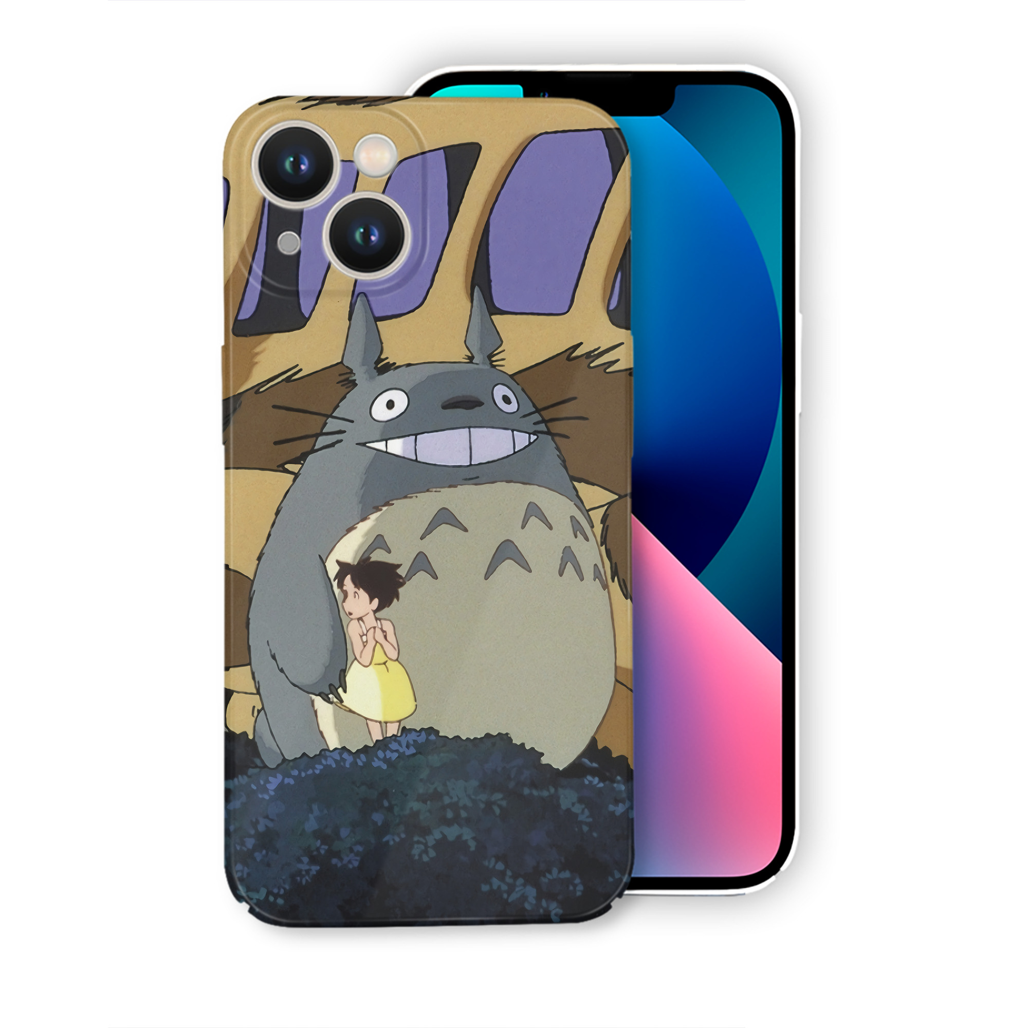 （画像用） となりのトトロ 草壁メイ 草壁サツキ My Neighbor Totoro Satsuki Kusakabe Mei Kusakabe 【iPhone 14シリーズ対応】ハードケース