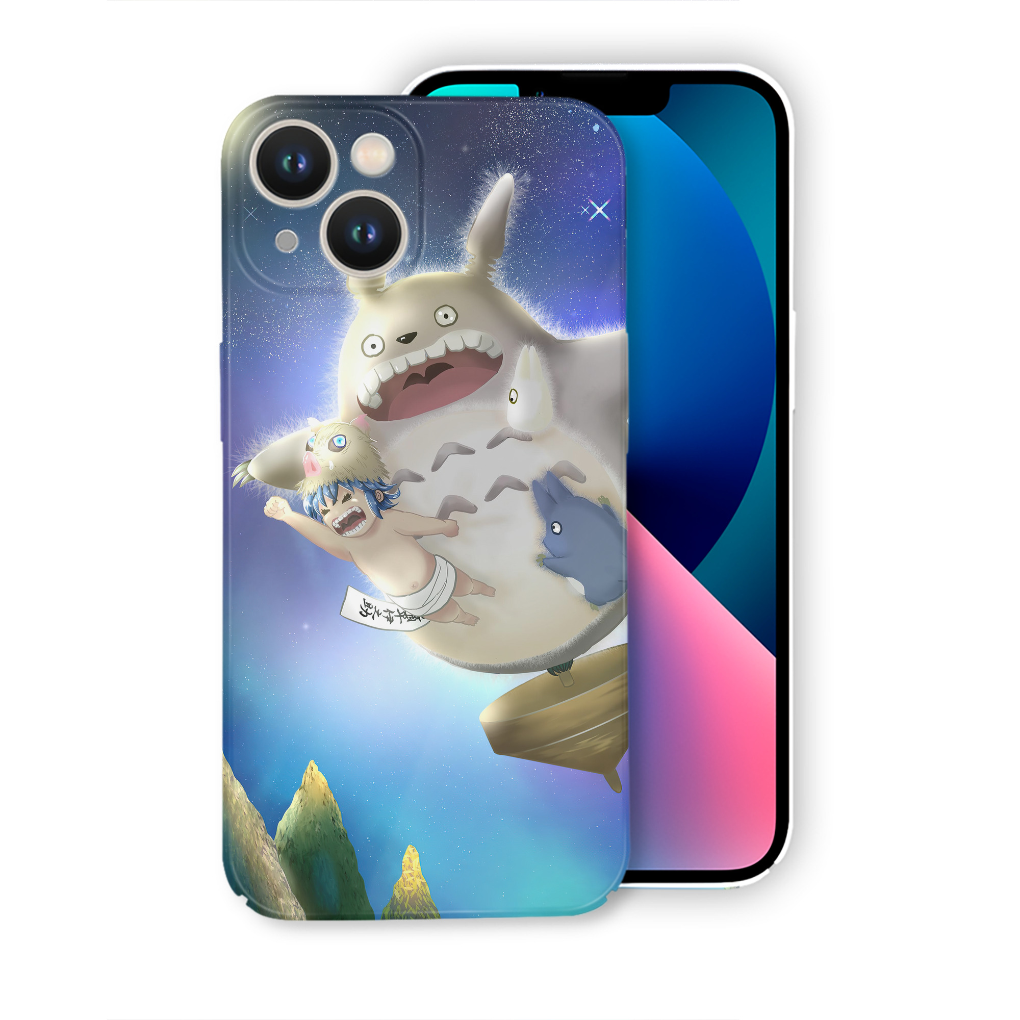 （画像用） となりのトトロ 草壁メイ 草壁サツキ My Neighbor Totoro Satsuki Kusakabe Mei Kusakabe 【iPhone 14シリーズ対応】ハードケース